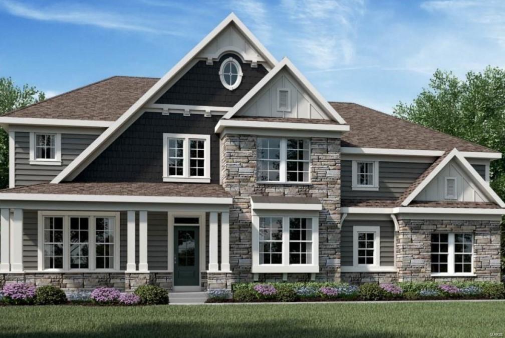 New Construction by Fischer Homes in the beautiful Streets of Caledonia community with the Paxton plan, featuring a stunning kitchen with lots of cabinet space and granite countertops. Two-story family room expands to light-filled morning room with walk out to patio. Private study with double doors. Formal dining area off entry way. Guest room in step down level with full bath. Primary Suite with private bath and walk-in closet on private level. Bedroom 3 &4 share hall bath and bedroom 2 has its own full bath. Loft area finishes the upper level. Unfinished basement with full bath rough in.  Two car garage.
