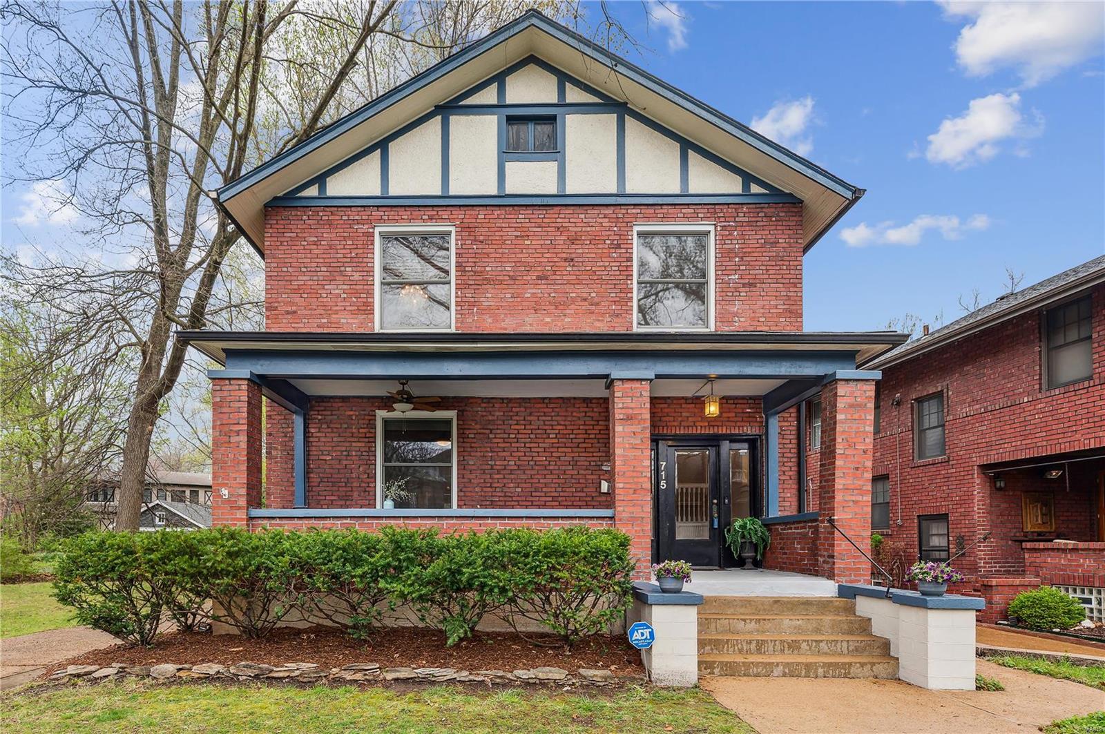 Prepare to fall in love with this gracious updated home in the historic, lively University Heights neighborhood. Here, you're within walking/biking distance to Delmar Loop and Washington University. Wonderful details include gleaming wood floors, stained glass windows, original pocket doors, built-in bookcases/craftsman millwork, and a 26-ft-long front porch where you can sip favorite beverages and gaze out to tree-lined streets. Updated baths & kitchen (w granite countertops and ss appliances), new roof/gutterguards 2023, chimney tuckpointed 2023, sewer lateral replaced 2020, new AC 2019. Sunroom/playroom off kitchen looks to large backyard w 2-car garage, and a patio w fire pit that is perfect for year-round entertaining. 
Second floor features 3 good-size, light-filled bedrooms and 2 baths, including primary suite with an adjoining window-lined office, large ensuite bath w walk-in shower and double vanity, plus a bonus walk-in closet.  Well maintained and move-in ready. Additional Rooms: Sun Room