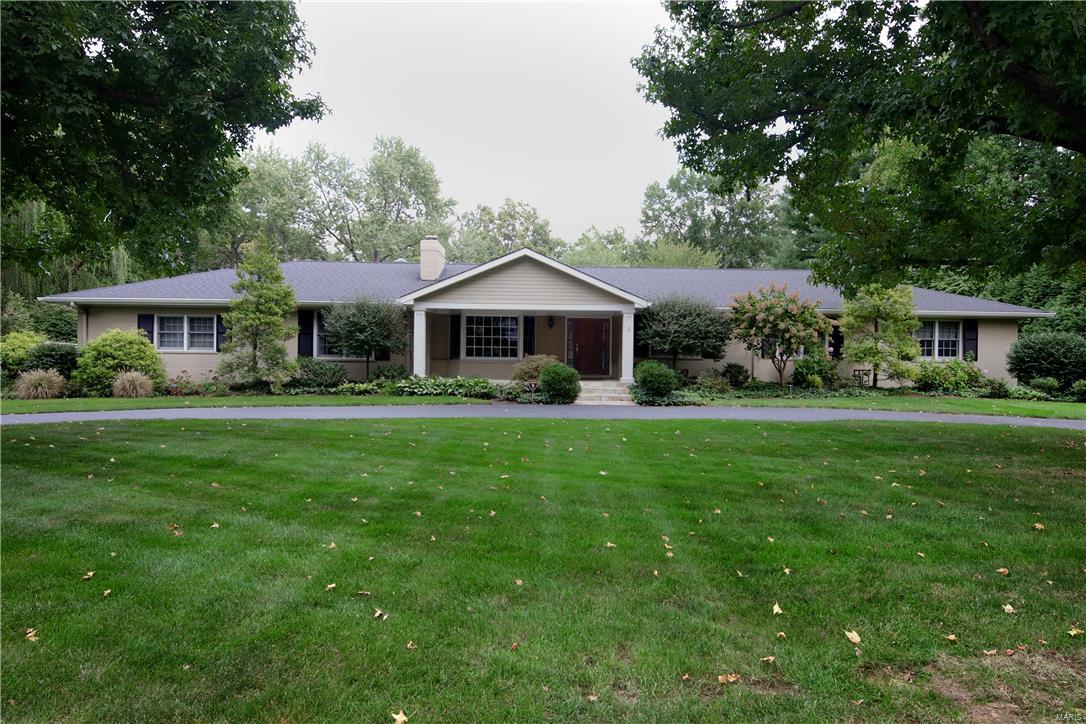 Beautifully updated and renovated  4 bedrm ranch plus separate office/den. This 4136 sf home has open floor plan sitting on a gorgeous level 1 acre lot with swimming pool & diving board. Recent updates include, kitchen, master bath, master hall closets, master bedroom, laundry room, most light fixtures, window treatments plus neutral paint colors and decor thruout. Cooks kitchen has Wolf 5 burner gas cooktop & oven, microwave, granite counters, white custom cabinetry, SubZero refrigerator/freezer, planning desk, undermount cabinet lighting, wine cooler, hardwood flooring. Kitchen is open to morning room (18x14) and domed octagonal breakfast rm. Finished lower level has wet bar, carpeted rec rm. w. wall of bookshelves, workout room, plenty of storage areas, Sani Dry Basement air filtration system, 2 hot water heaters, zoned HVAC. Check out the garage w. built in storage cabinets and epoxy treatment floor. Also note circle driveway, sprinkler system, alarm system. Truly a please to show.