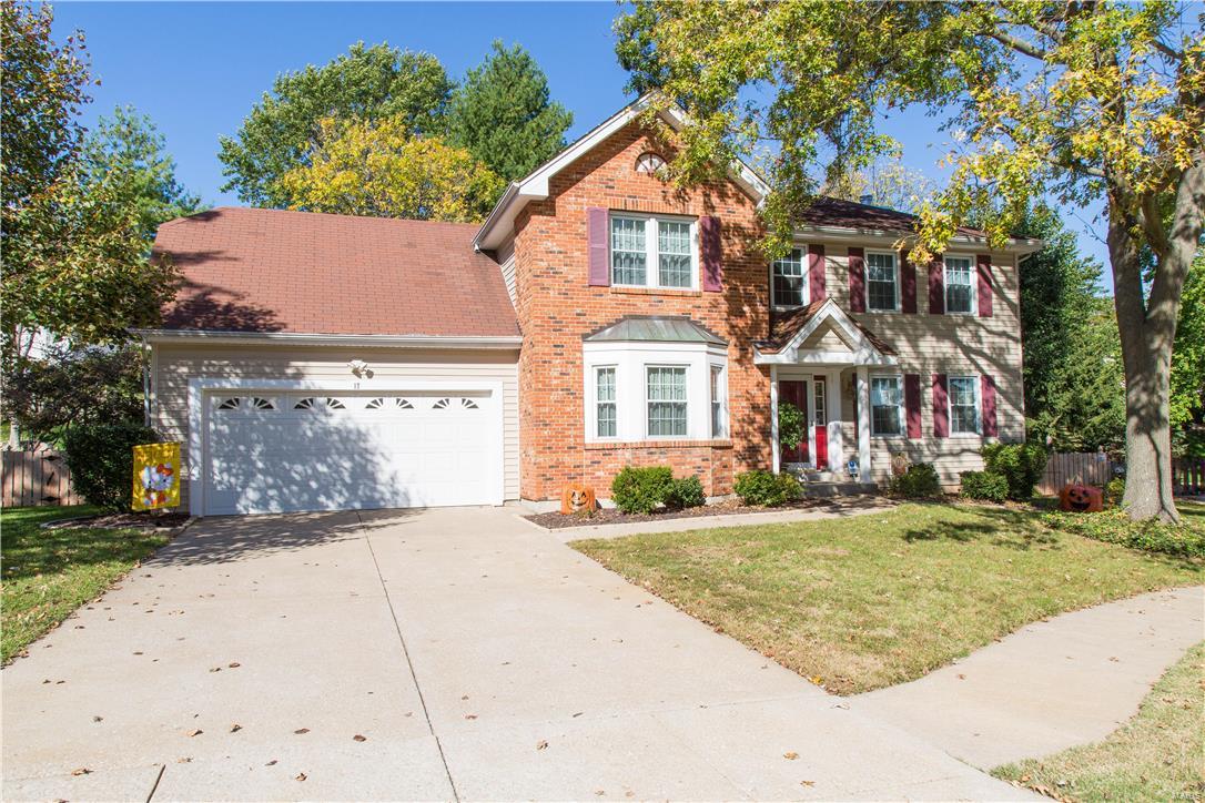 Come visit Riverwood Estates a neighborhood of gently rolling hills, sidewalks where you often find your neighbors enjoying their neighborhood w/street lights to guide them. 17 Beaujolais sits on a 1/4 acre cul-de-sac & provides attractive curb appeal. This brick & newer vinyl sided 2-sty offers you approximately 2247 sq ft of living space plus an additional 450 sq ft in the finished bsmt. The 19 x 13 master suite has a 12 x 11 sitting room that could be used a dressing room or nursery & includes a sky light.The family room w/w/b fireplace ideal for this winter is flanked by a beautifully crafted & detailed book case. The kitchen w/lots of counter work space & some newer appliances opens to a spacious breakfast room w/bay window. The vinyl plank flooring in the kitchen & bath rooms is only a couple years old. Lots of updated hardware on the doors. Chair railing & crown molding runs throughout most of the house & the vinyl windows have been updated. New Wood Fence. HSA Warranty.