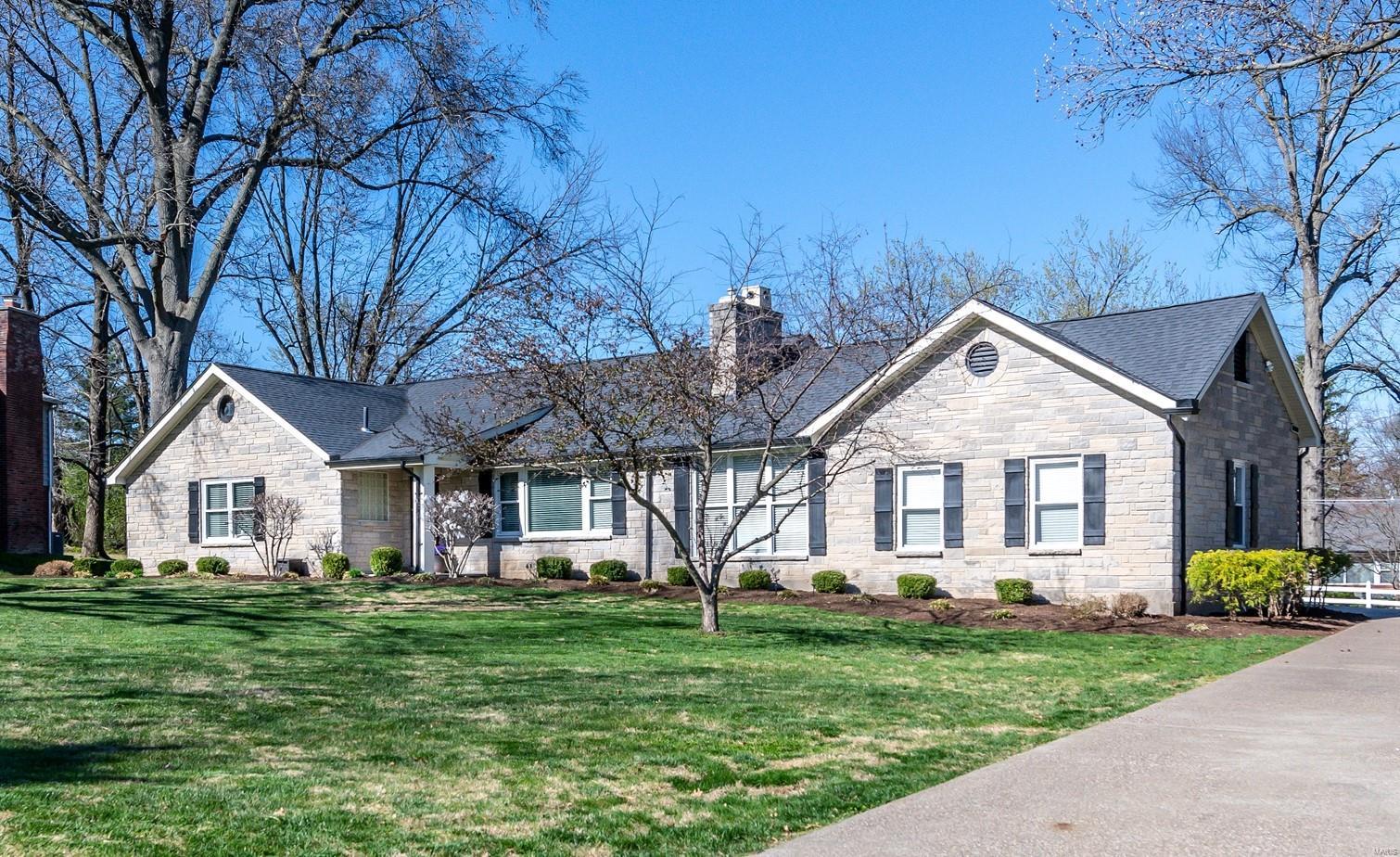 Welcome to an absolutely stunning sprawling ranch in the sought after Stoneleigh Towers neighborhood in the heart of Olivette with over 3,500 sqft of living space full of upgrades! Exquisite kitchen w/custom cabinetry, granite countertops, & SS appliances including refrigerator, wall oven & microwave, & gas range/oven w/vent hood. Hardwood & marble flooring, wood burning fireplace in the living room, & extensive crown molding. Main floor master suite includes walk-in shower & double sinks! 2 other large bedrooms and updated full bathroom on the main level. Finished walk-up LL w/inviting entertaining areas, full bathroom, kitchenette, & sleeping area. This home even has the possibility to grow up as the attic is finishable & is currently used for storage! The expansive backyard is perfect for entertaining & relaxing with large patio, & beautiful custom marine-grade Zuri deck that won't warp, split, or crack! Award winning Ladue Schools (Old Bonhomme Elem.) Extensive upgrades throughout!