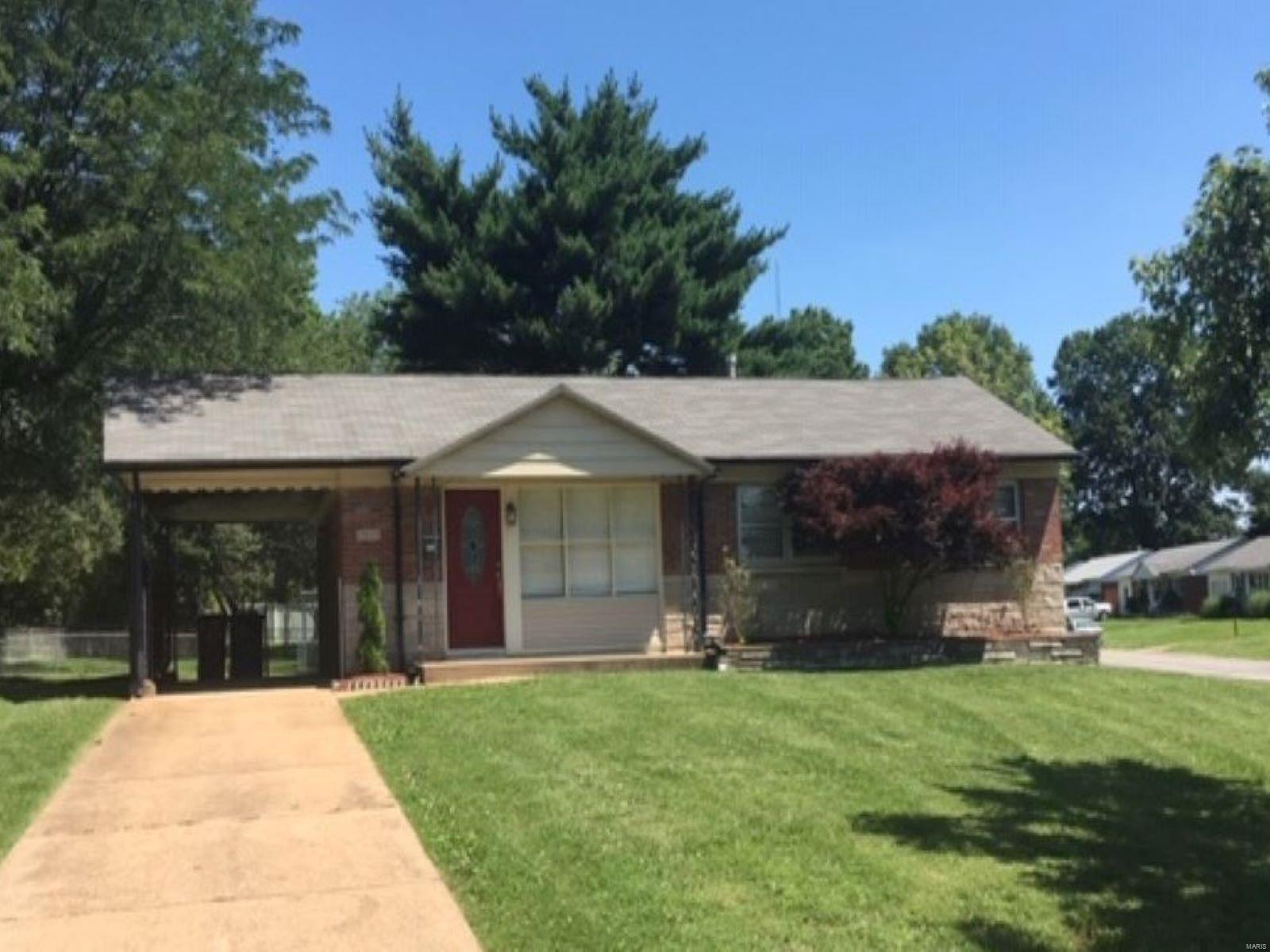 Great ranch in Affton. This 3bd/1.5 bath home has all the updates and plenty of natural light. Hardwood floors and updated light fixtures throughout the main floor living areas. The kitchen has ceramic tile, custom cabinets, kitchen island. Master bedroom has its own private half bath. The basement is partially finished with a spacious family room with beautiful ceramic tile floor, decorative brick fireplace and a bar. Washer and dryer come with the rental. The backyard has a great patio for entertaining and is fully fenced.
