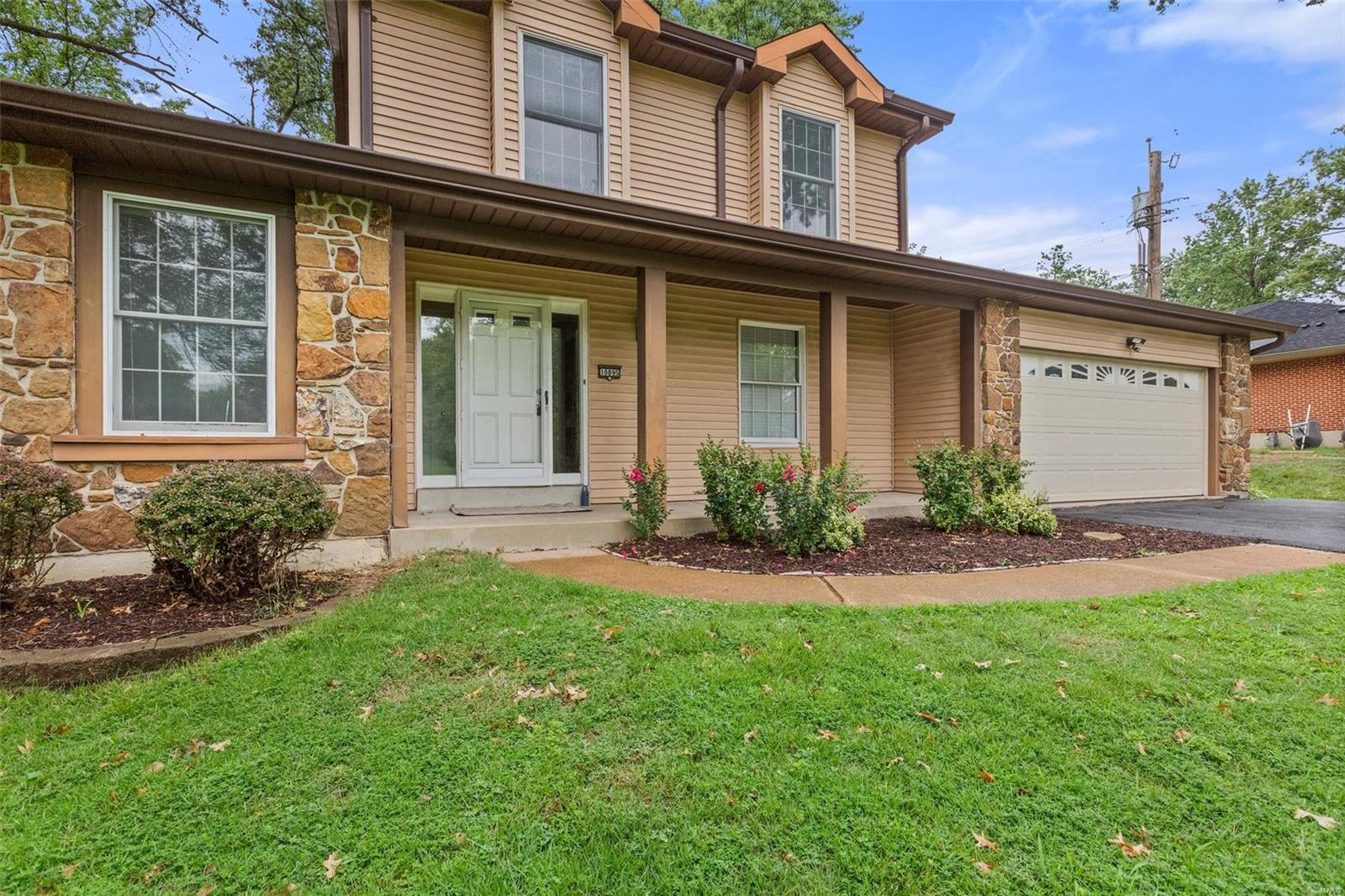 A lovely 4-bedrm traditional home in Lindbergh Schools! When driving up you can't help but feel at ease. Once in the welcoming Foyer you may choose to rest in the sunny Living Rm or in the cozy Den complete w/ functional gas fireplace & built-ins. If you are feeling fancy, host the perfect holiday meal in the Dining Rm. You could also grab a bite in the Eat-In Kitchen. The beautiful serene backyard offers an expansive composite deck-perfect for entertaining. Sit for a spell w/ some lemonade in the massive Sunroom. If a long rest is what you need, curl up in the generously sized Main Flr Primary Bedrm, that includes its own updated Full Bath & walk-in closets. The main level of the home also offers laundry & an extra half bath for guests. The upper floor is home to another Full Bath & 3 Bedrms, one larger than the next! All of this & a 2-car garage! Seller agrees to provide clear occupancy for your peace of mind. Conveniently located by parks, shops, & restaurants. Showings start 8/5.