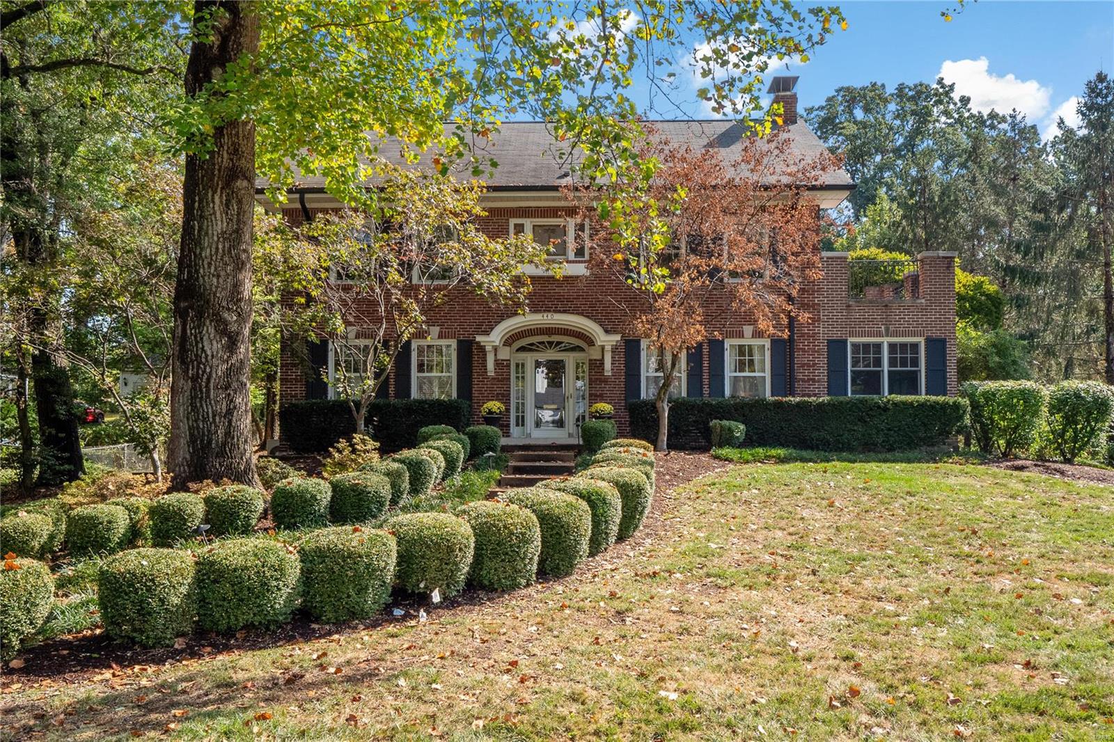 440 Sherwood Ave offers traditional character w/ all the amenities you want in a forever home.  Located in the desirable Sherwood Forest neighborhood in Webster Groves, this 3-story brick home sits back on a beautiful 0.7 acre lot. The gracious green space, pool, fire pit & patios are ideal for hours of outdoor entertaining & play. Completely updated throughout this home has a preppy decor highlighting stunning wood floors & trim detail, showcase entry staircase, designer primary suite & 3rd floor rec room.  The kitchen is a hostess dream w/ double sinks, Sub Zero paneled fridge, so much cabinet space & a generous island w/ seating open to the breakfast & family rooms.  Expansive living room, dining room & private study plus main floor mudroom w/ laundry complete the first floor.  The primary bath sends spa vibes w/dual shower heads, heated floors & walk-in closet. There are 3 additional bedrooms & 2 full baths well suited for a busy family. WGSD & walkable to the best WG spots! Additional Rooms: Mud Room