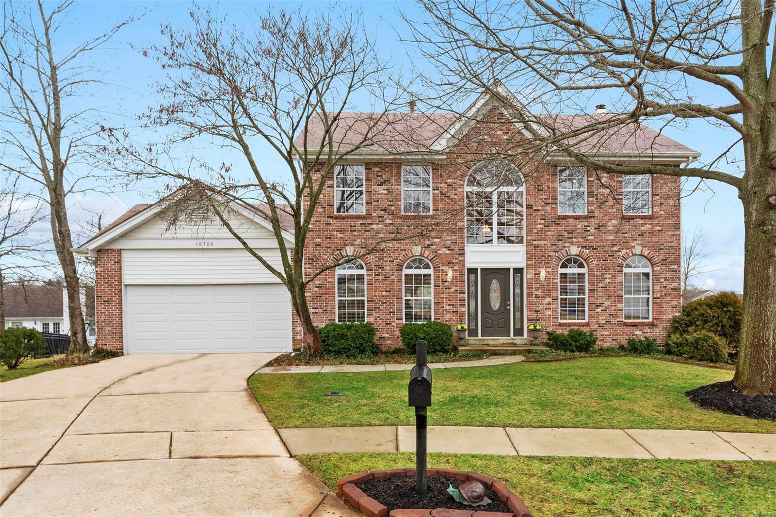 Luxurious master suite w/vaulted ceiling, walk-in closet & BRAND NEW (2019) spa-like master bath w/freestanding tub, dual sinks & tile shower w/2 shower heads. Family bath w/similar beautiful update in 2019. NEW (2019) plush carpet in all bedrooms. Updated bamboo wood floors, 9' ceilings & fresh paint on the main level. Impressive 2-story entry foyer w/NEW (2019) chandelier & family room w/fireplace & bay window. Sunny breakfast room's updated sliding door w/enclosed blinds is open to the kitchen w/granite counters, breakfast bar island & stainless steel appliances, including a French door fridge which stays. Handy main floor powder room & laundry. Finished lower level w/wet bar & built-in speakers in the rec room, full bathroom & bonus room. 2nd laundry room downstairs. Level, irrigated yard. Located on a quiet cul-de-sac w/pool, playground & BB court down the street. Easy access to Manchester Rd w/endless shopping, restaurants & conveniences. Acclaimed Rockwood Schools. See it today!