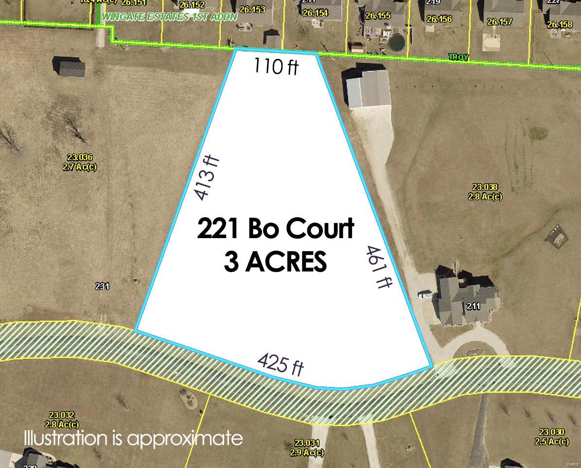Gorgeous 3 ACRES - cleared and ready for your DREAM HOME! YOUR BUILDER YOUR PLAN. Subdivision comprised of 37 large lots (3-8 acres each) and custom homes with plenty of WIDE-OPEN SPACE in-between. Near elementary school, shopping & restaurants (a wonderful mix of family-owned, historic, and national businesses). Survey and septic soil test available. Natural gas onsite and access to Charter internet/cable. Subdivision restrictions include: no mobile homes, single-family only, 2-car garage minimum, ranch/split-foyer min 1500 sq ft main level, 2-story min 1000 sq ft main level, plans to be approved by trustees (30-day review). One horse, cow, or sheep kept per acre (no pigs)... see indentures for details. Troy residents enjoy living in a small-town community that has country comforts and suburban amenities.
