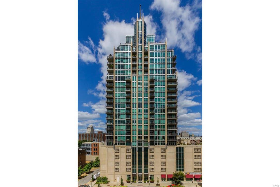 Featured in St. Louis Home & Lifestyles, this custom designed penthouse is urban sophistication at its best! 1600+ sq. ft. of rooftop terraces provide 360* views of the arch, Forest Park, downtown & beyond. The west terrace features the only PRIVATE pool & hot tub in a St. Louis high rise. The architectural design and interior finishes are beyond compare with attention to detail at every turn! Floor to ceiling windows throughout capture the panoramic views of the city. The nearly 4000 sq. ft. of interior living space showcases superbly crafted features from box beamed ceiling spanning the living and dining room to the master suite and its sumptuous master bath occupying the West wing, a theatre room with starlight ceiling & wet bar, an amazing custom kitchen and family room with curved glass wall are but a few features making this home your haven in the sky! An enclosed private 2 car+ garage w/openers within the buildings garage is an added security to the car enthusiast. Location: City, Upper Level