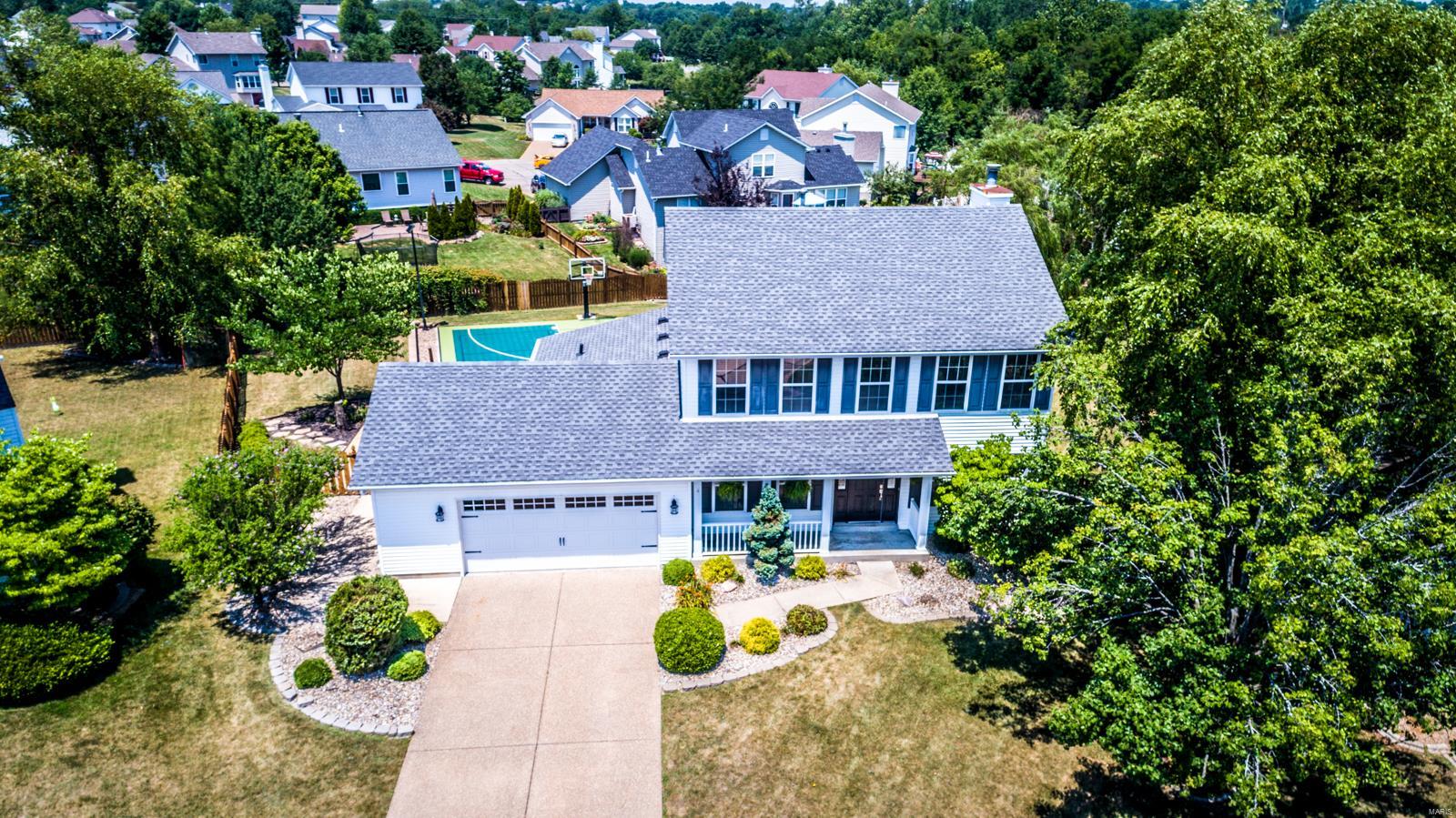 Did You Say Sports? Unique Property & Rare Opportunity! A Sports Court In Your Own Back Yard, Featuring 16,550 Sq. Ft. Lot w Amazing Back Yard, Entertain & Watch All The Actions w/Lg Lovely Stone Patio w/ Outdoor Grills & Serving Bar, Plus Find Plenty Of Xtra “Room To Run”, Find Inside Gorgeous Remodeled Kit. w/Rich High End Cabinetry, Granite & S.S.Appliances, Beautiful Wood Flooring Thru Out Entry/ Liv/Din/Kit/Brkft & Powder, Open Kitchen Views To Wonderful Family Rm Great For Family Gatherings w/Handsome Fireplace & Lg Triple Bay w/Crisp White Plantation Shutters, 1st Flr Laundry w/42”, Upstairs Find New Carpeting, Master Suite w/ Another Triple Bay, Updated Luxury Master Bath, 3 Roomy Additional Bdrms, Updated Hall Bath, Fin. L.L. Offers Full Bath, Spacious Media Room, Play Space, & Storage, Many Xtra Touches, Walk Out Patio#2, Oversized 2Car, 2 Story Storage Shed, A Home For Making Memories & For Turning Your Sports Enthusiast Or “ Sports Up & Comer” From A Minor Leaguer To A Pro.
