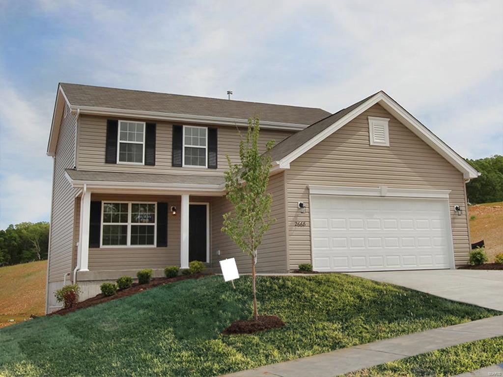 McBride Homes brand new Berwick two story with 3BR, 2.5BA, walkout homesite, and move in ready early spring! This popular floor plan is perfect for entertaining, with a spacious family room, open kitchen layout with extensive cabinetry, & connected large dining area. Beautiful wood laminate flooring featured throughout the main level. Stainless steel GE kitchen appliances, level 4 Benton white 42 inch tall cabinetry, & a center kitchen island w/extended countertop. Half wall w/stained stair cap at stairway to second level, with three bedrooms & two full baths. The master bath features an adult height vanity with double sinks, walk-in shower, linen closet, and large window. Level 3 Benton Sarsaparilla bathroom cabinetry. Winding Bluffs in Fenton area features easy access to Hwy 141, & includes spring fed ponds, sports field center, dog park, and Guffey Elementary School within walking distance! Enjoy peace of mind with McBride Homes’ 10 year builders warranty! Similar home photos shown