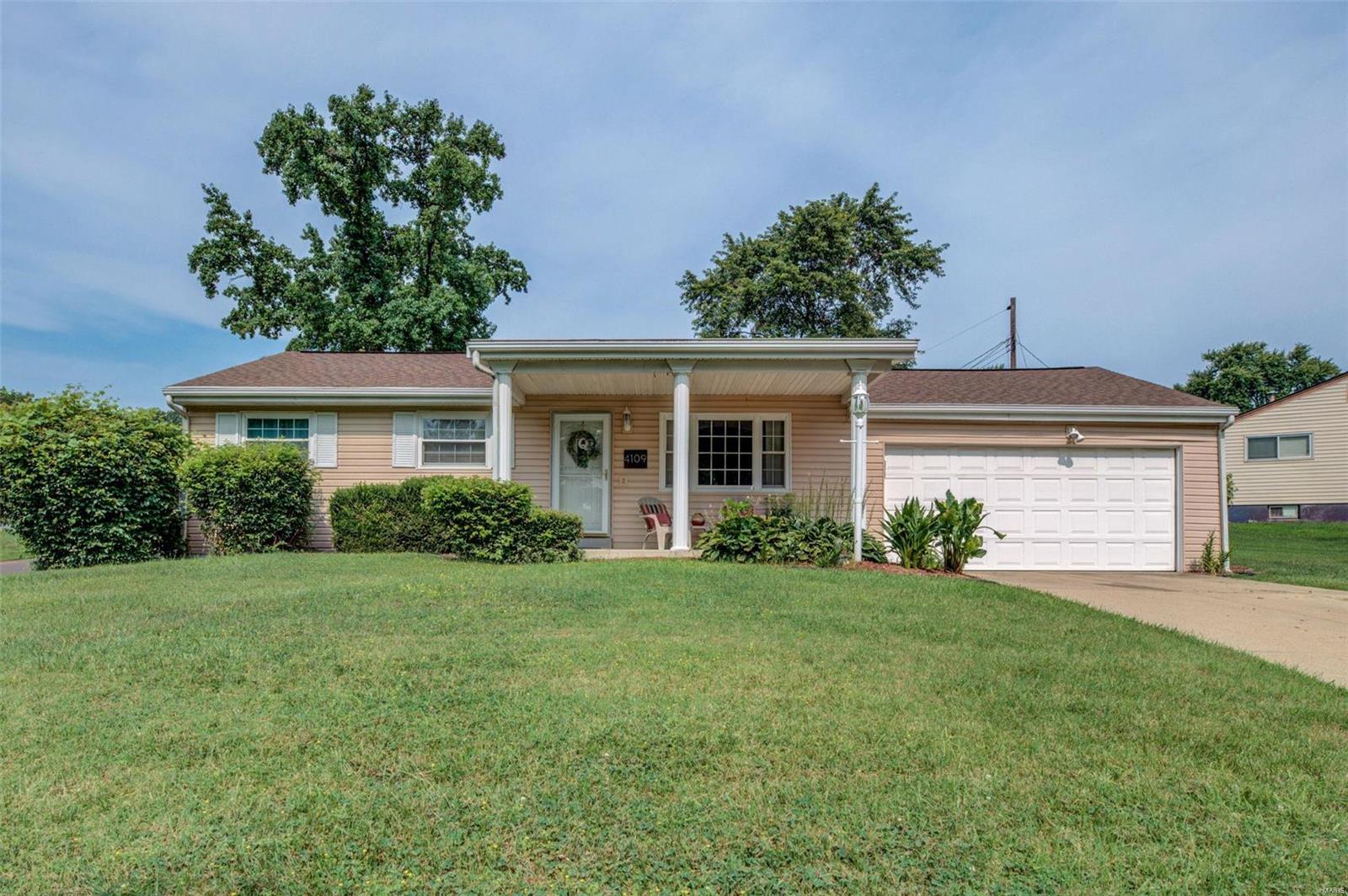 Great Home, Great Neighborhood, Great Mehlville School System. Your home has 3 bedrooms 1 bath on the main level. Dine in kitchen and the fridge stays! Lower level, Partially finished with full bath, rec room or a 4th bedroom. Fenced large corner lot with above ground pool. You will look forward to spending time in your welcoming back yard.  Oversized garage, bonus room off the kitchen with a main floor laundry.  Great hardwood floors throughout.  Don't miss out on this treasure!