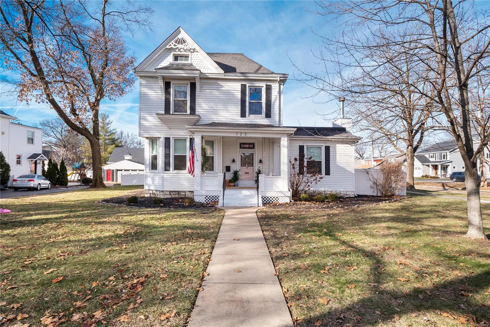 Welcome to Kirkwood’s historic gem, built in 1865 and exquisitely renovated at the corner of Harrison and Jefferson on a double lot. This Victorian masterpiece seamlessly blends heritage with modernity. Revel in preserved details like the staircase millwork and original clawfoot bath in the primary suite. Architectural renderings offer potential for a carriage house and attic conversion. Enjoy a brand-new heated, saltwater pool, expansive parking and fenced yard. You will appreciate the comfort of two new HVACs (2023) and new roof coming in 2024. The parlor boasts automated window treatments, while the main floor living room has the potential to be a main floor primary suite. Storage options are plentiful with floor to ceiling built-ins in the pantry and mudroom. The private, quiet office and walks to nearby coffee shops and dining make for a great work day. The grand entry with a staircase sets the tone for the home’s historic charm. Additional Rooms: Mud Room