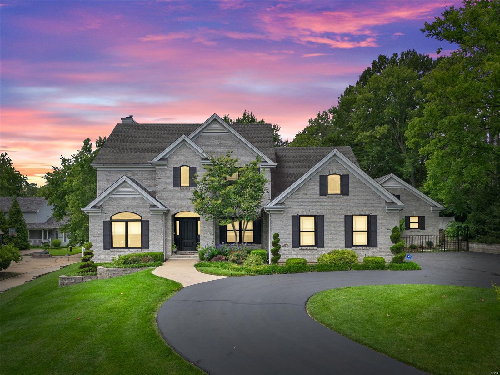 1.5 story custom home boasts 5 bedrooms, 4.5 baths with over 6,600 sq. feet of living space, located in Ladue school district. Dining room has transom, bay windows & atrium door that leads to covered patio with vaulted ceiling & gas fireplace. Kitchen features Mouser & Dura Supreme custom cabinets, copper sinks, walnut island countertop, Sub Zero fridge/freezer, integrated ice maker, under counter wine cooler & beverage center, Wolf double wall oven, micro wave drawer, warming drawer & gas range top. Butler's pantry includes additional built in storage, sink & dishwasher. Hearth room with gas fireplace & atrium door to covered patio. Main floor primary bedroom with custom walk in closets. En suite bath has walk in shower with dual shower heads & free standing tub. Main floor laundry with separate mud room & pet shower. Upper level offers additional primary suite with en suite bath, 3 bedrooms & 1 full bath. Partially finished lower level has rec., family room, kitchenette & full bath. Additional Rooms: Mud Room