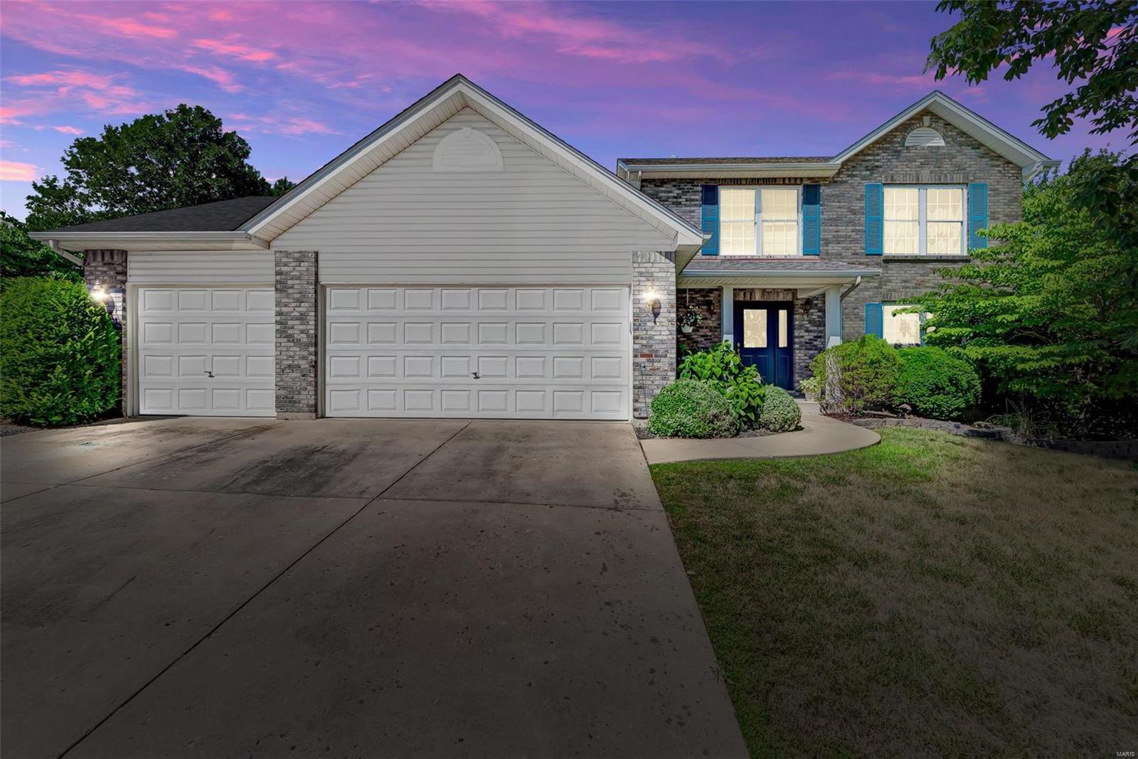 Don't miss this great 2 story home in the beautiful Hanover Crossing subdivision.  The home has a formal living room and separate dining room with bay window.  The family room has a bay window and gas fireplace.  The eat-in kitchen has an island, great counter space, and pantry.  Off the eat-in kitchen are french doors to the deck and fenced in back yard.  Main floor laundry/mud room is off the 3 car garage.  A guest half bath finishes off the main floor.  The main bedroom has an en-suite with a walk in closet.  The main bathroom has a separate tub and shower.  There are 3 other bedrooms and a full bath.  The lower level has a rough in for a bathroom and a walk out to the fenced in back yard.  A new furnace and HVAC was just installed 6/22.  Seller prefers to sell house AS-IS. This is a great family home close to great schools, shopping, and highway's 70, 94, 364, and 40. Additional Rooms: Mud Room