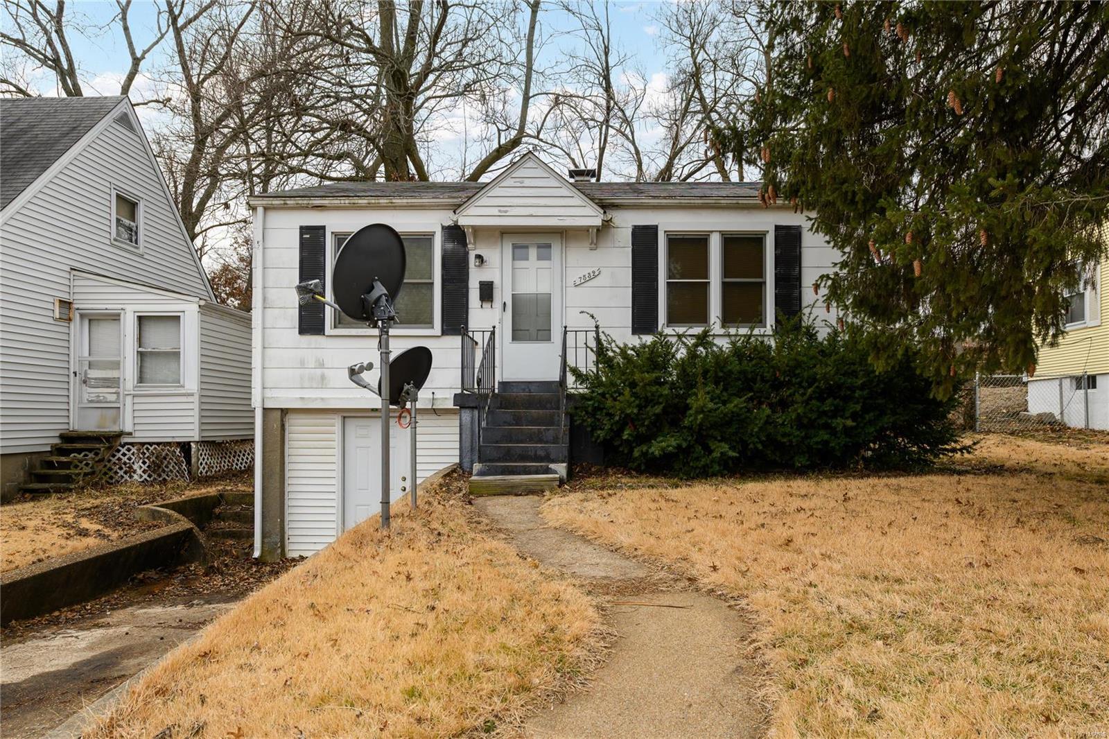 Fabulous opportunity to own this 2 bd, 1 ba home located near Jennings school district in Country Club Hills. Welcoming large living room has laminate flooring, and ceiling fan. Eat-in kitchen has vinyl flooring, refrigerator, and oak cabinets. Ther is an additional room that can be the perfect spot for family room area, office or guest room. Spacious bedrooms have plenty of room for your family, one bedroom has a large window seat to relax and the perfect spot to read & draw, also doubles as storage for organizing your belongings. The walkout lower level has an abundance of space for the laundry area, storage, workout spot, or a man cave! Use your imagination to make this space a convenient reality for your family. A large fenced yard is perfect for your kids and pets to play freely. Nearby by you will have the convenience of shopping, STL airport, and Norwood Hills Country Club.