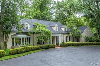 Outstanding lot and curb appeal make this a most stunning offering!  This gracious and immaculate 1.5 story home of over 6,000 SF has 6 bedrooms, 6 full and 2 half baths and is situated on a pristine 3.1 acre lot with a view of Old Warson golf course… yet it feels like a private country estate (SEE VIDEO). Inside find the charm and warmth you would expect. The striking entry hall leads your eye straight through French doors to the back terrace. Lovely bar area is in this passage for entertaining. The warm family room with fireplace is right off the kitchen for today’s style of living. Large dining room & adjacent sun rm plus gracious living room w fireplace. The master suite addition w/ sitting room, 2 fireplaces and his and her baths provides a main floor retreat that opens to the brick terrace. 2 other BRs & baths on main flr, plus half bath.  3 huge BRs, 2 baths & lots of storage on 2nd flr. LL rec rm. This is a very special property, and well loved. You will feel right at home. Additional Rooms: Sun Room