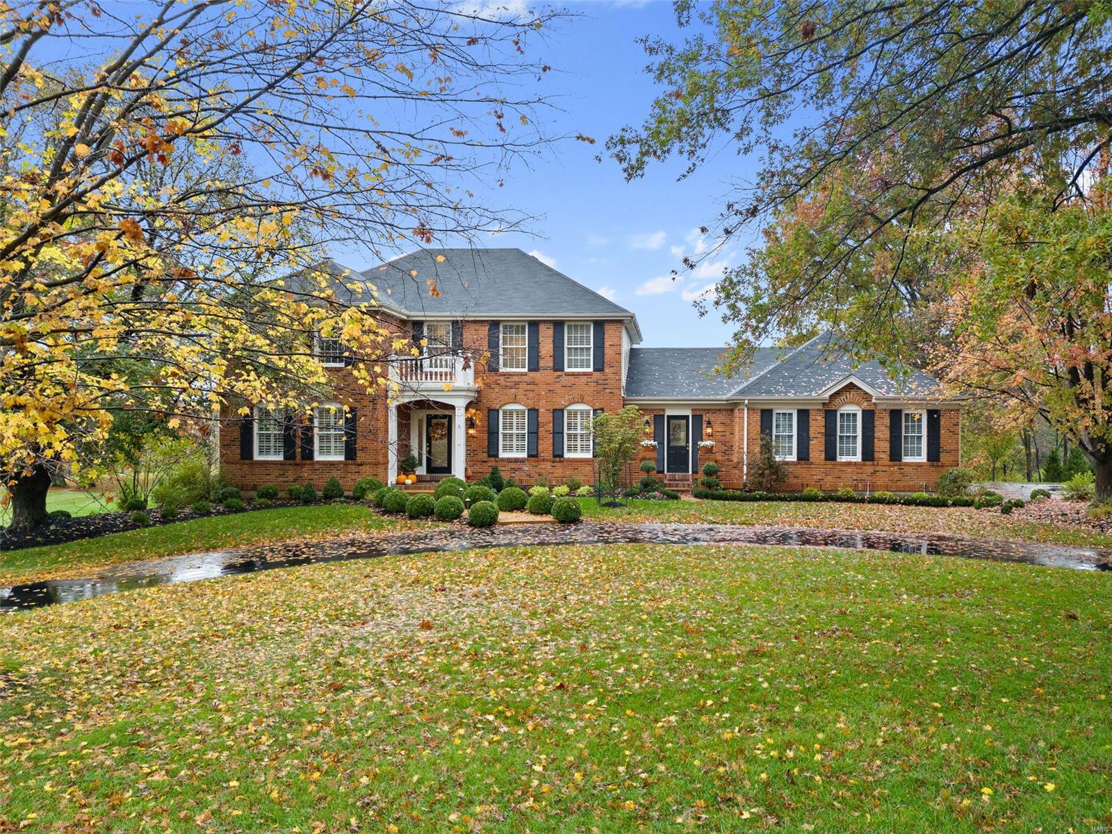 BOM, through no fault of SellerBeautiful executive 2-story traditional home in the sought-after Kehrs Mill Estates West neighborhood. This stunning 4 BR, 2.5 BA home with a 3-car garage  with newly paved circle drive has been updated throughout. The entire 1st floor features new flooring, an open-concept layout, elegant 42-inch cabinetry, and quartz countertops. A vaulted ceiling adds grandeur to the hearth room, while the 1-acre lot offers a picturesque setting with an in-ground pool (new liner) and sunset views from the sunroom and pool areas. The carefully curated home has a fresh new look. Upstairs, you’ll find all-new hardwood floors and updated bathrooms with modern amenities like heated towel racks and adult-height vanities. The mudroom has been updated with brick flooring, and a convenient 1st-floor laundry with washer hookups has been added. This home perfectly blends luxury and functionality, offering comfort and elegance in a highly desirable location.