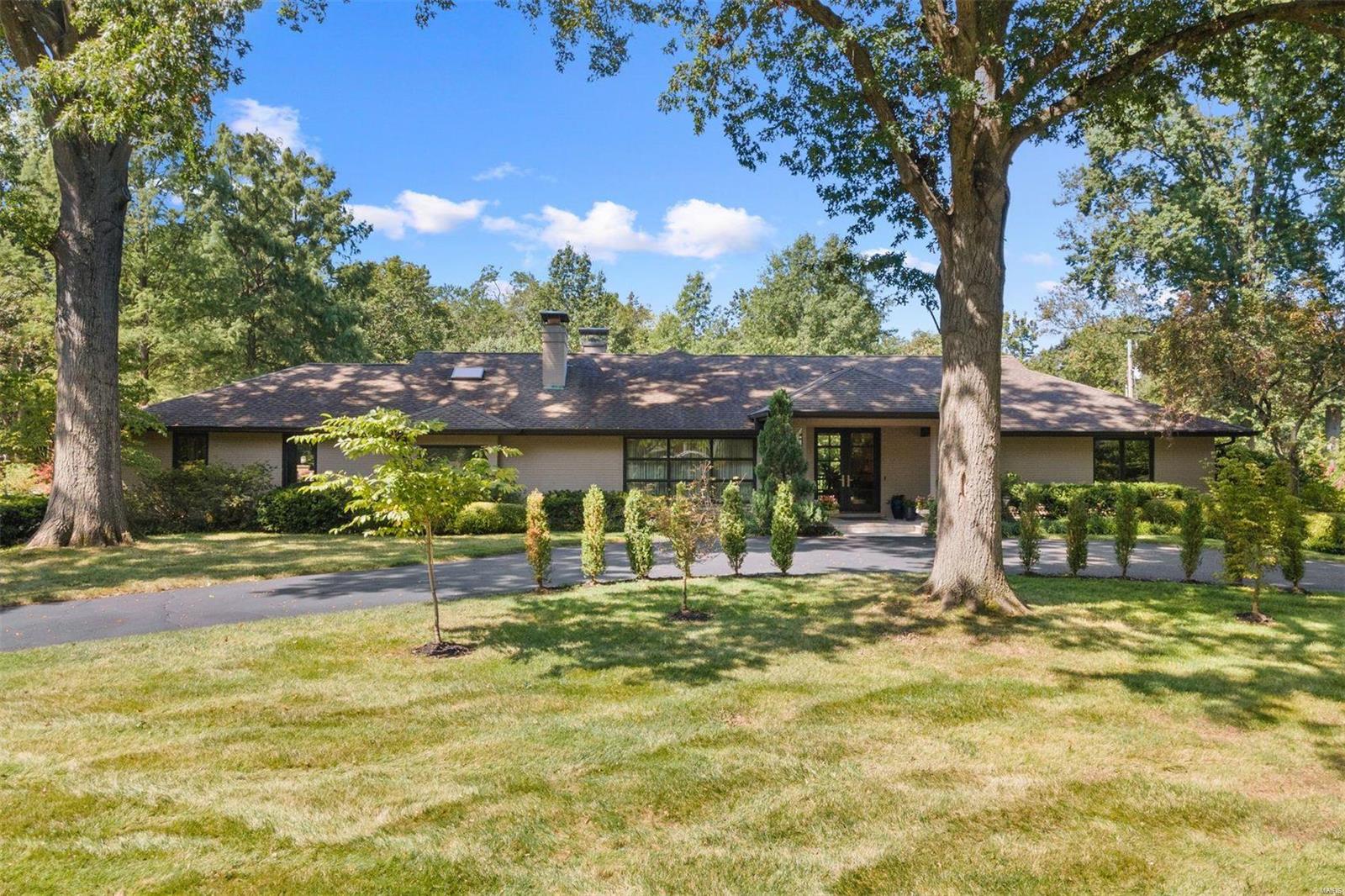 A Twenty-First Century whole house renovation makes this sprawling ranch a rare find. Welcome to a world of comfort, luxury, & space in the heart of Frontenac. This home offers everything you've dreamed of, & more with 4 generous bedrooms & 3 stylish bathrooms. A split bedroom design offers privacy with the primary on one side of the home & 3 additional bedrooms on the other side. The living area with high ceilings & windows creates a sense of airiness & space. Perfect for hosting gatherings. Primary bath boasts a luxurious spa-like feel. Gourmet kitchen features top-of-the-line appliances, ample counter space with 2 islands, & Butler’s Pantry. Down the open staircase, you'll find a threatre room, wine cellar, & gathering space. Outside, discover 1 acre lot with endless possibilities. Whether you're a gardening enthusiast or dream of an outdoor oasis, this lot has you covered. Enjoy the tranquility of a suburban retreat & convenience of nearby schools, shopping, & dining. Additional Rooms: Mud Room, Wine Cellar