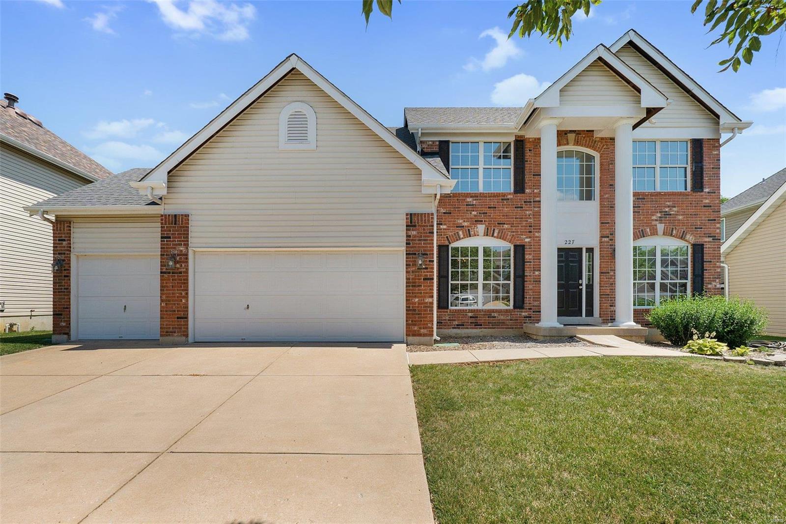 This elegant two story brick front home with three car garage in the desirable golf course community creates an irresistible curb appeal that you really have to see to believe! Step into the 2 story foyer with hardwood floor and open floor plan, you will discover quality & class w/fresh paint and carpet throughout. Two story great room is worthy of its name with a gas fireplace, wall of windows, open to updated gourmet kitchen that offers 42” cabinets, massive center island with breakfast bar, hearth room, overlooking the breathtaking fairway green and lake view! Two office spaces on the main floor perfect for today’s working at home new norm. 2nd floor offers a romantic master suite with vaulted ceiling, luxury bath w/ separate tub & shower. Gorgeous maintenance free deck and peaceful view highlight beautiful outdoor living… Convenient location, great schools, family friendly community, what an extraordinary value!
