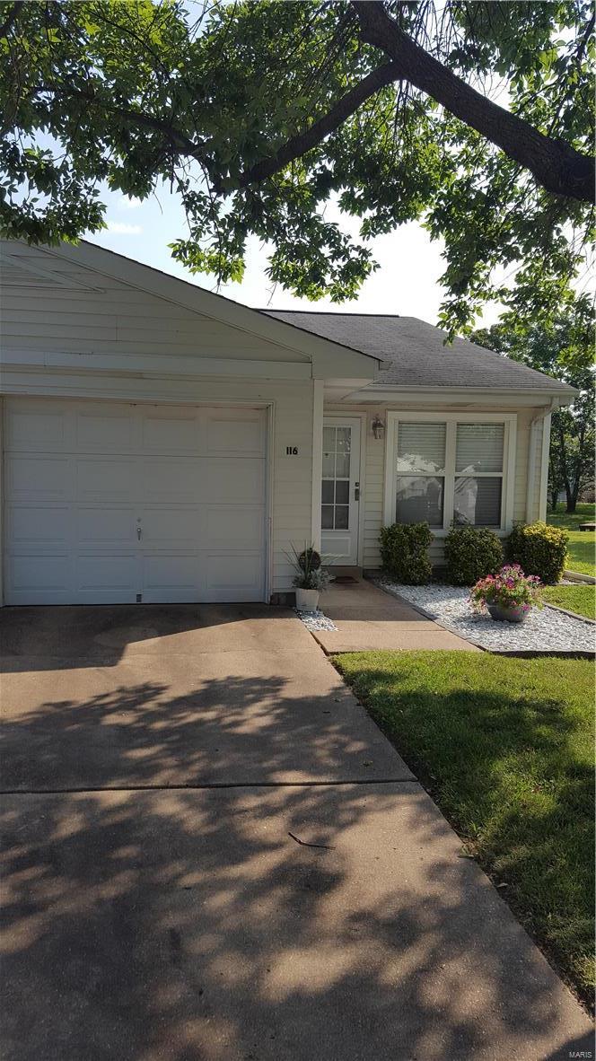 NO SHOW UNTIL OPEN HOUSE 7/31/16 11-1 This adorable 2 bed, 1 bath home has an open concept floor plan with newer flooring throughout the living room/dining room combo. The kitchen has very nice ceramic tile and a skylight for tons of natural lighting during the day. Laundry room is off the kitchen and has folding doors for easy access. Full bath has been recently remodeled with toilet, light fixture, bath/shower combo, new shower head and new vanity. The large master bedroom has a huge closet (length of the entire wall) and sliding glass doors that lead out to a fenced-in backyard area. Second bedroom is used as a nursery but is a very good size as well. Has a 1 car oversized garage with tons of storage. Driveway can fit 3 car spaces and extra parking is on other side of street. Common ground area on right side of house. Association takes care of grass cutting, leaf removal, shrubs and termite treatment. There is also a community pool perfect for hot summer days! HOME WARRANTY INCLUDED