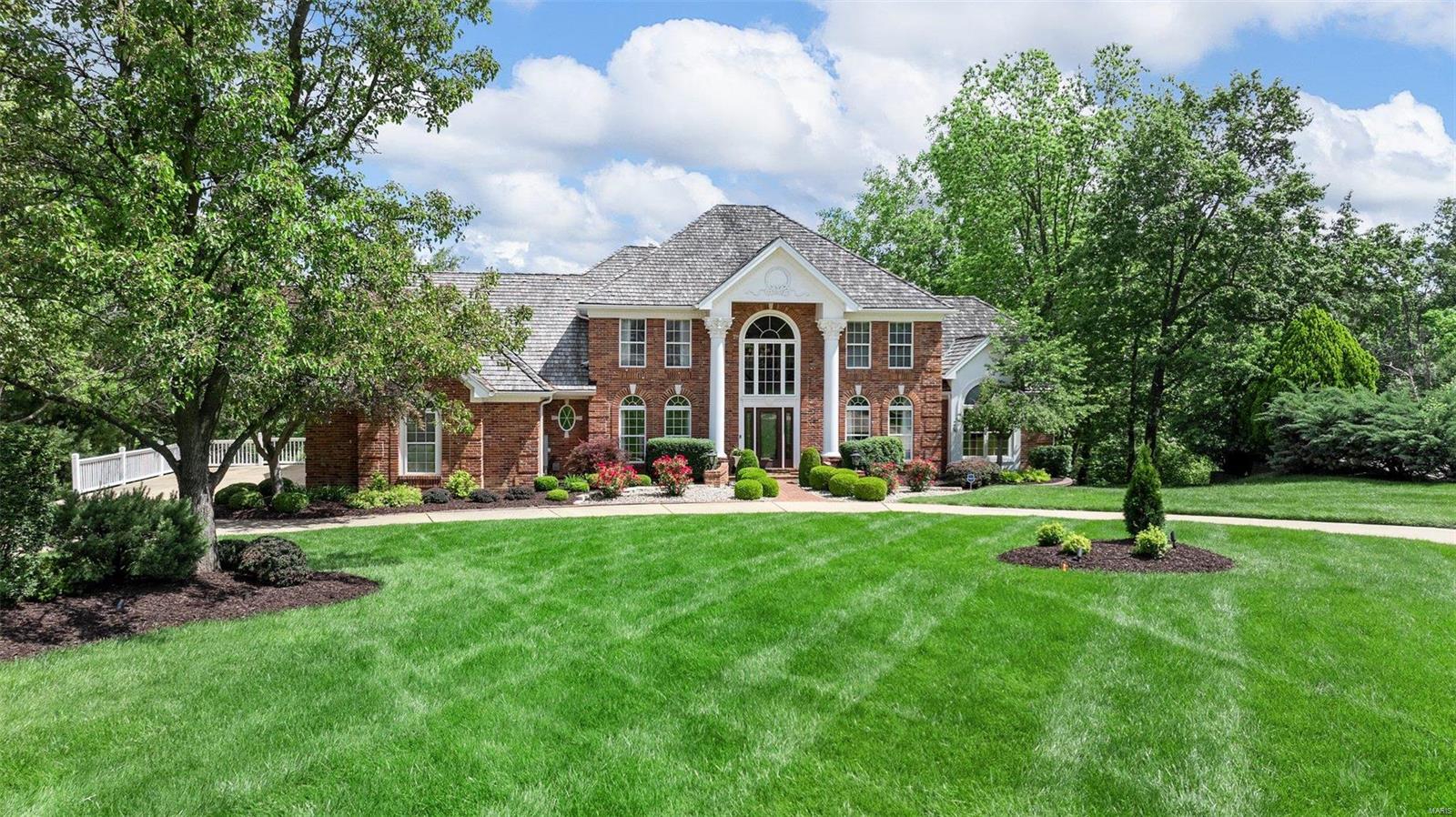 Absolutely Gorgeous 1.5 Story 5BR 5 BA on Private Secluded 1.19 Acre lot in Sought after Dunhill Farm on Cul-De-Sac. Completely Renovated Kitchen! Stainless appliances, Granite Counters, Custom 42 Inch Cabinets! Center Island. Hardwood flooring flows from kitchen & Breakfast room to Hearth room! Walk-In Pantry. New Lighting added throughout! 2 Story Entry w/Hardwood Floors! 2 Story Great room w/Wall of windows & Custom Fireplace! Master Suite W/Walk-In Closet, Separate Whirlpool Tub & Shower. 2nd Floor has 3 Bedrooms-One w/private Bath & 2 w/Jack & Jill Bath! Maintenance-free Timber Tech Deck overlooking Sprawling Private Oasis with Inground Saltwater pool & Hot Tub (Renovation 2019). Walkout Lower Level has 5th Bedroom w/Walk-in Closet, HUGE Entertainment/Recreation Room w/Bar & Media Room!
LL Patio has dry space underdeck water management system-enjoy outdoor seating on Patio even if it rains! SO MANY UPDATES & FEATURES!! Custom Landscaping, Circle Driveway, Sprinkler System.
