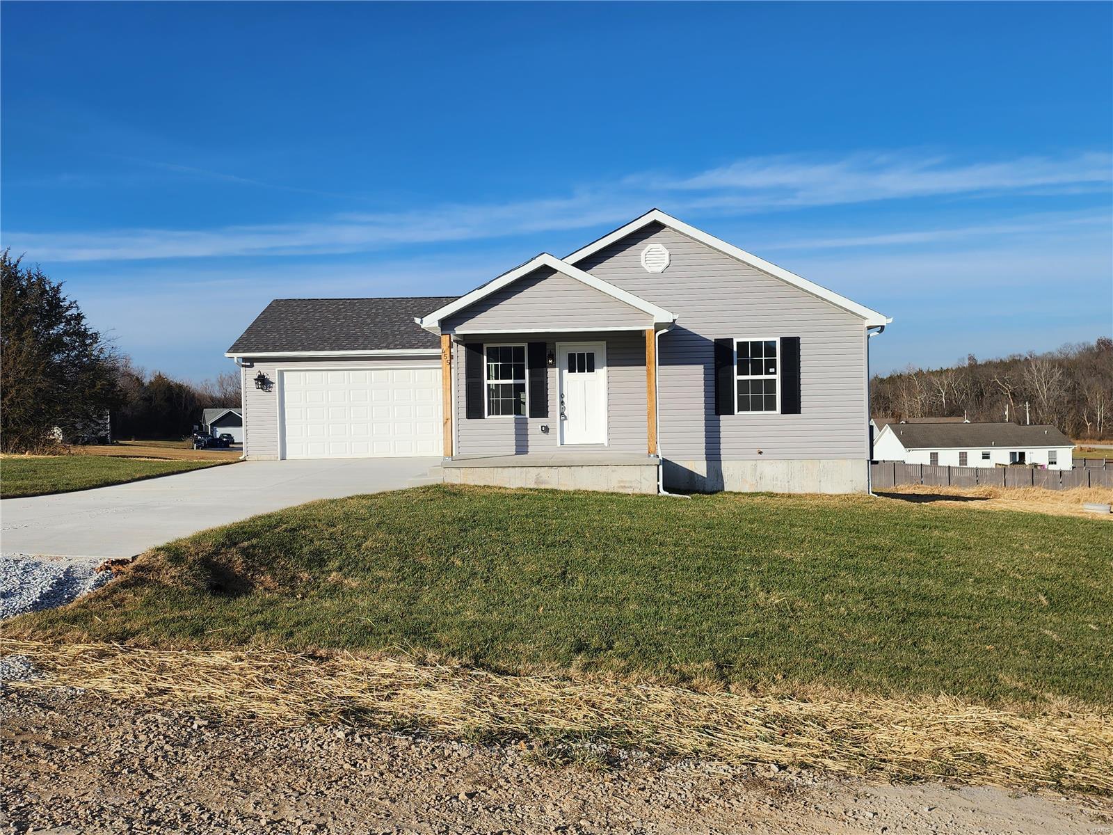 New home for the holidays!!! High Speed internet and a large .5ac lot just 12 miles outside of town in Phase II of Calvey Brook isn't the only perks this new construction home offers you! Be the first to call this affordable ranch style home yours. An open kitchen, dining & living room floorplan home that offers 3 bedrooms and 2 bath with main floor laundry awaits you. There is also a full lower level walk out w/ 9ft ceiling and bath rough in that could double your living space. Chickens are welcomed on your .51 acre lot! Don't let your family miss out on this cost effective new construction home. Deck available for an addt cost. $3k credit towards closing costs if you use builders preferred lender. 5 other lots and other plans available in this phase. Complete build time is approx 5 months from contract to close if you select a different lot/plan (weather & material pending).