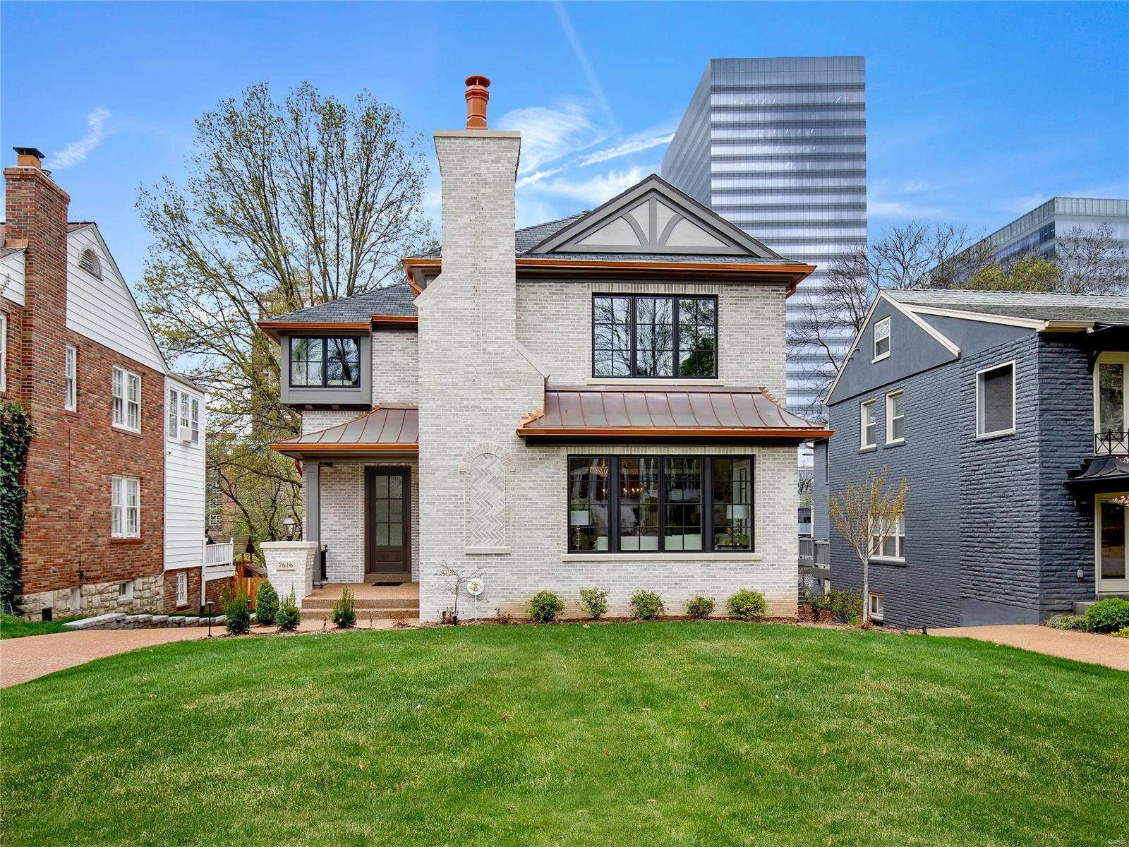 Beautiful brick & stone exterior. 10' ceiling in main and lower levels, job site-finished white oak hardwood floors, 2 fireplaces (LR and FR), Marvin windows and doors, and designer lighting throughout. Chefs kitchen with Wolf & Subzero appliances, quartz countertops and full height backsplash, butler's pantry with beverage fridge and large Walk in pantry. Kitchen opens to family room and eat-in area with glass doors to the covered deck. Large Master suite with a gorgeous Carrara bath and generous WIC, laundry, and three additional bedroom suites complete the second floor. Knotty Alder bar, recreation area, full bath, fifth bedroom and oversized two car garage complete the lower level. Smart home with Nest thermostats and door bell, 3-stop elevator, professional landscaping, in-ground sprinklers, and aggregate hardscape. Fabulous lot with tons of privacy- cedar fencing and mature trees. Modern luxury living in the heart of Clayton.