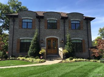 Here is your chance to own a gorgeous, French styled, 7 yr. old custom built brick home on .58 acres in desirable Bon Hills subdivision – Ladue schools, convenient Olivette location. This well-appointed home was featured in St. Louis AT HOME magazine Architects & Interior Design Awards - 1st Place Home Office 2010. The home features 5 large bedrms, 4 ½ baths & hardwood floors throughout the main level. There is a fabulous stone fireplace surrounded by built-ins in the living rm that opens to a chef’s dream kitchen with butler’s bar & walk-in pantry. The home has a 3 car garage, an open floor plan, a large laundry/mud room & a finished lower level (a great “man cave”) that also houses the 5th bedroom. The upper level master suite has a beautiful wash room with an oversized double shower, a Jacuzzi soaking tub & 2 full walk in closets. 3 sets of beautiful French doors in the living rm look out on a large, level, landscaped lot ready for any of your outdoor living space dreams or desires.