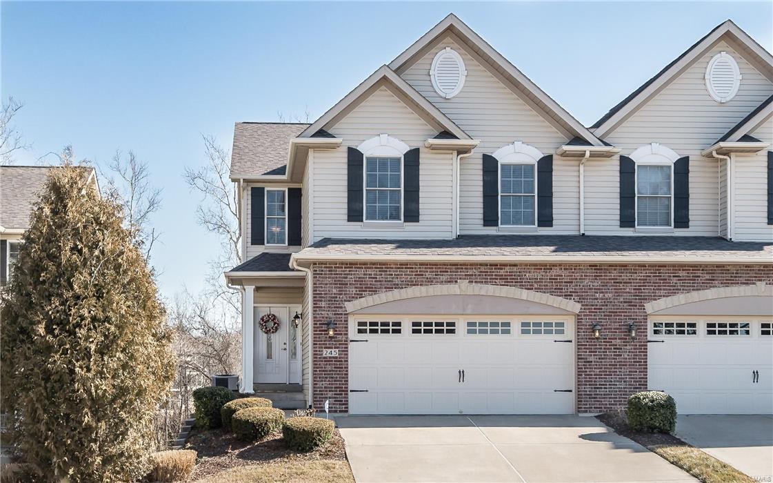 This is an exceptional Town Home in the Villages of Saint Andrew, nestled back in the development with a commanding summit view of the natural treeline, the common ground, and the trails.  This is not a basic town home.  This residence is loaded with features, architectural detail, volume spaces with soaring ceilings, and great flow for entertaining.  There are lounge spaces on all three levels of this town home and a Bedroom Plan that allows separation of the Master Suite.  There is 2230 square feet of finished space and is priced thousands below acquisition and improvements.  The terrace level was professional finished after acquisition and a gas fireplace was included, along with built-in display for books and decorative items that frame the fireplace.  The design of the home has incorporated walls of window to capture the views on every level. If you are seeking an open floor plan, a summit view location, and endless entertainment options, this home has it all.  Enjoy!!! Location: End Unit