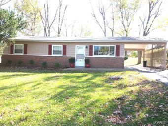 This excellently priced and newly updated house is move-in ready, comes with ALL appliances including a washer and dryer, includes a Buyer Home Warranty, and is perfect for first-time home owners or buyers wanting to save on utilities by not having to heat or cool a basement.

House features new kitchen cabinets, counter tops, gutters, paint, modern lighting, newer appliances, and the driveway was professionally re-sealed last week.  Close to the main thoroughfare and easily accessible, the house features large bedrooms, beautiful flooring, breakfast bar, window coverings, gorgeous pedestal sink, coat closet, covered parking with additional off-street parking, large level yard, utility shed, two patios, ample shade from mature trees, and a beautiful flower garden.

Come, see everything this house has to offer conveniently located in the heart of Ballwin just minutes from Manchester Road. Some Accessible Features