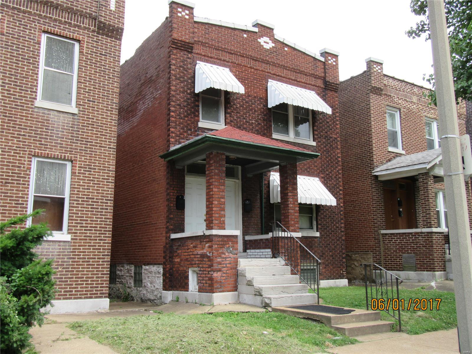 spacious one bedroom apartments with a private bedroom.   no walk thru.  hard wood floors.  ceiling fans.  gas forced air furnaces..  a parking pad in the back where a garage fell down and was removed.  side stairs to first and second floor so it would be an easy conversion to a two family.   or make it your first investment.   it will more than pay for itself.
may be purchased with another two family at 3324 California
