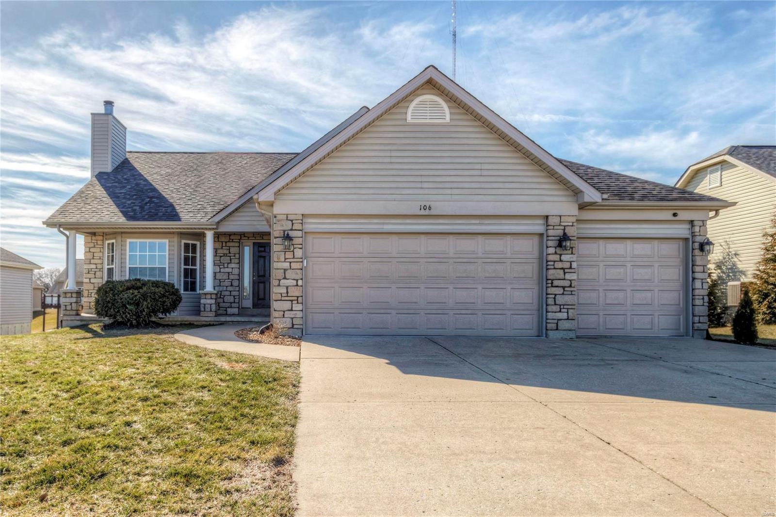 THE PERFECT RANCH HOME JUST MINUTES FROM THE HIGHWAY!
Look no more, this ranch has it all!  3 bedrooms, 2 full bathrooms, true 3 car oversized garage (fits a full size truck), screened in deck, wood burning fireplace, walk out basement and plenty more.  The kitchen has been freshly updated with new countertops and stainless steel appliances; refrigerator is included at buyers request.  New lighting throughout. 
New roof and new insulated garage doors in 2022.