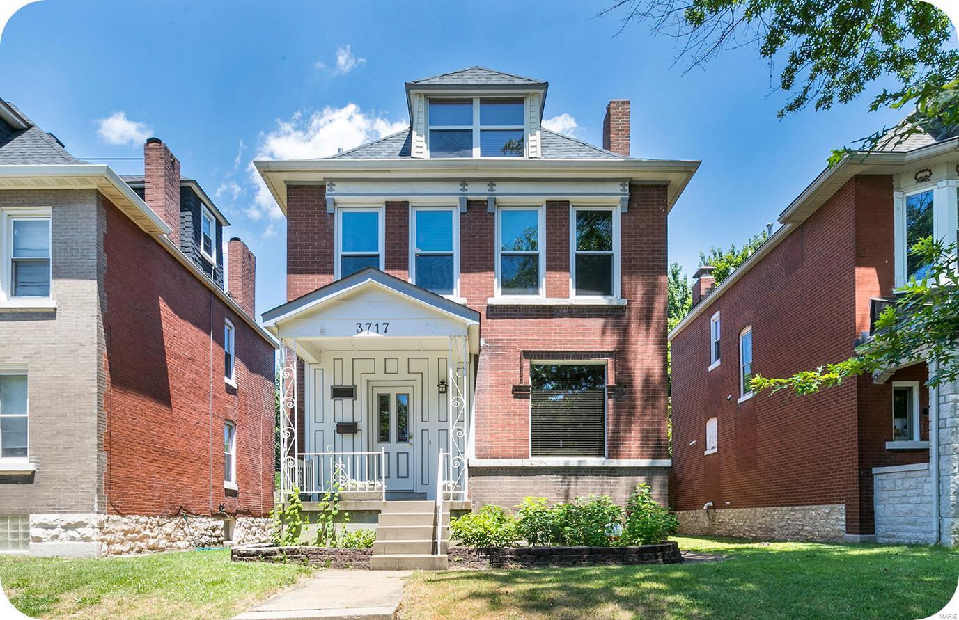 Located just a block from beautiful Tower Grove Park sits this classic three bedroom Tower Grove Heights beauty. Impeccably maintained by the current owners, pride of ownership is evident throughout! The first floor features a living room w/ hardwood floors and charming wood burning fireplace, formal dining room, and a cheerful kitchen w/ stainless steel appliances. There is also a convenient half bath on the main level. On the second floor, you'll find two nice sized bedrooms, walk-in closet/dressing room, and a newly renovated full bath. The spacious third level is perfect as an additional bedroom or office/recreational space. Enjoy morning coffee or an evening beverage on the screened porch overlooking the lovely backyard--an urban oasis w/ a swimming pool, lily pond, and a gorgeous assortment of perennials. There is also a shed for storage, a two-car garage and a privacy fence. Within walking distance to amazing restaurants and unique shopping on South Grand. Move in and enjoy!