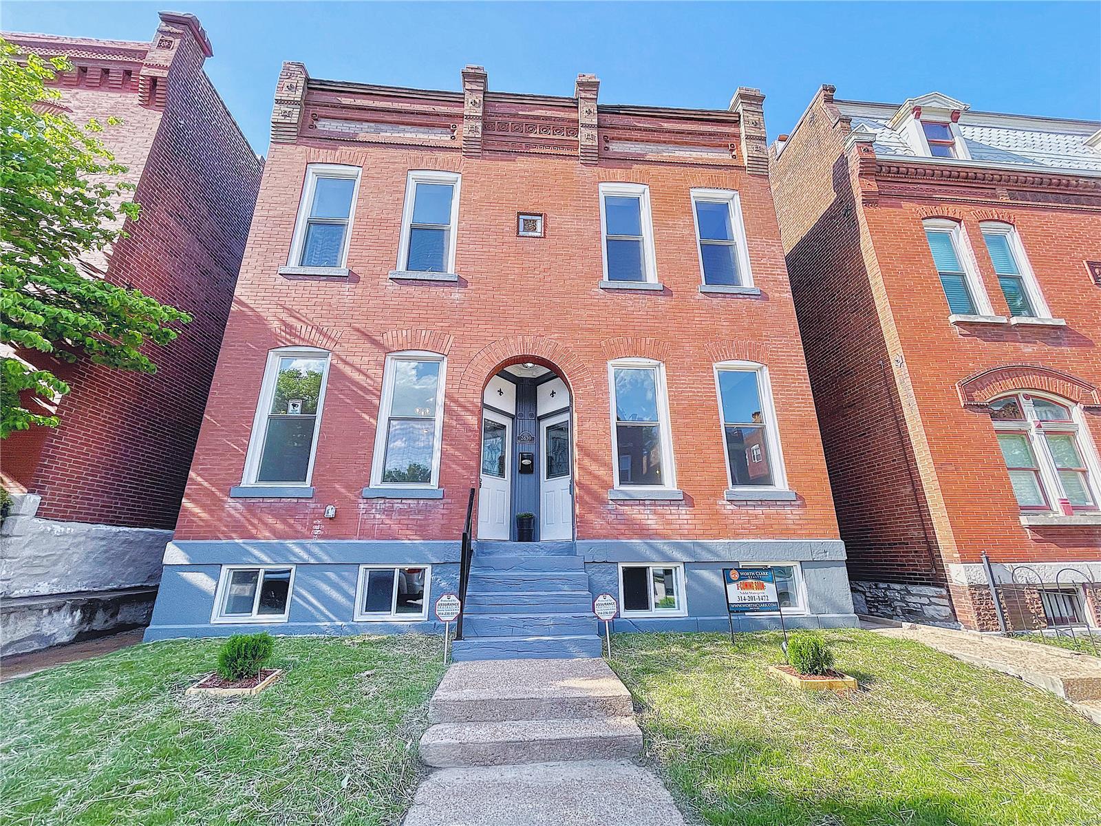 Located in the Benton Park West neighborhood a short walk from Benton Park and Cherokee St., this is your dream home! Entertain away in this stunning 2-story, 4bd/3bth home with over 2,800 sqft, featuring original hardwood flooring, exposed interior brick, and modern lighting throughout. This home’s expansive kitchen is complete with a beautiful breakfast bar, quartz countertops, custom cabinetry & shelving, stainless steel appliances, and a walk-in pantry.The first floor also consists of a full bath, sitting area, living room, dining room, and bedroom that could be used as office space as well. Upstairs you can find a massive master bedroom that features a breathtaking ensuite w/ double vanity & shower heads and a separate free-standing bathtub. There is a second-floor laundry for ease and additional 2 bedrooms/bathroom.New 2 car carport, deck, roof, HVAC (zoned), plumbing & electric. A perfect blend of historic charm & modern touch. Fall in love and make this home yours!