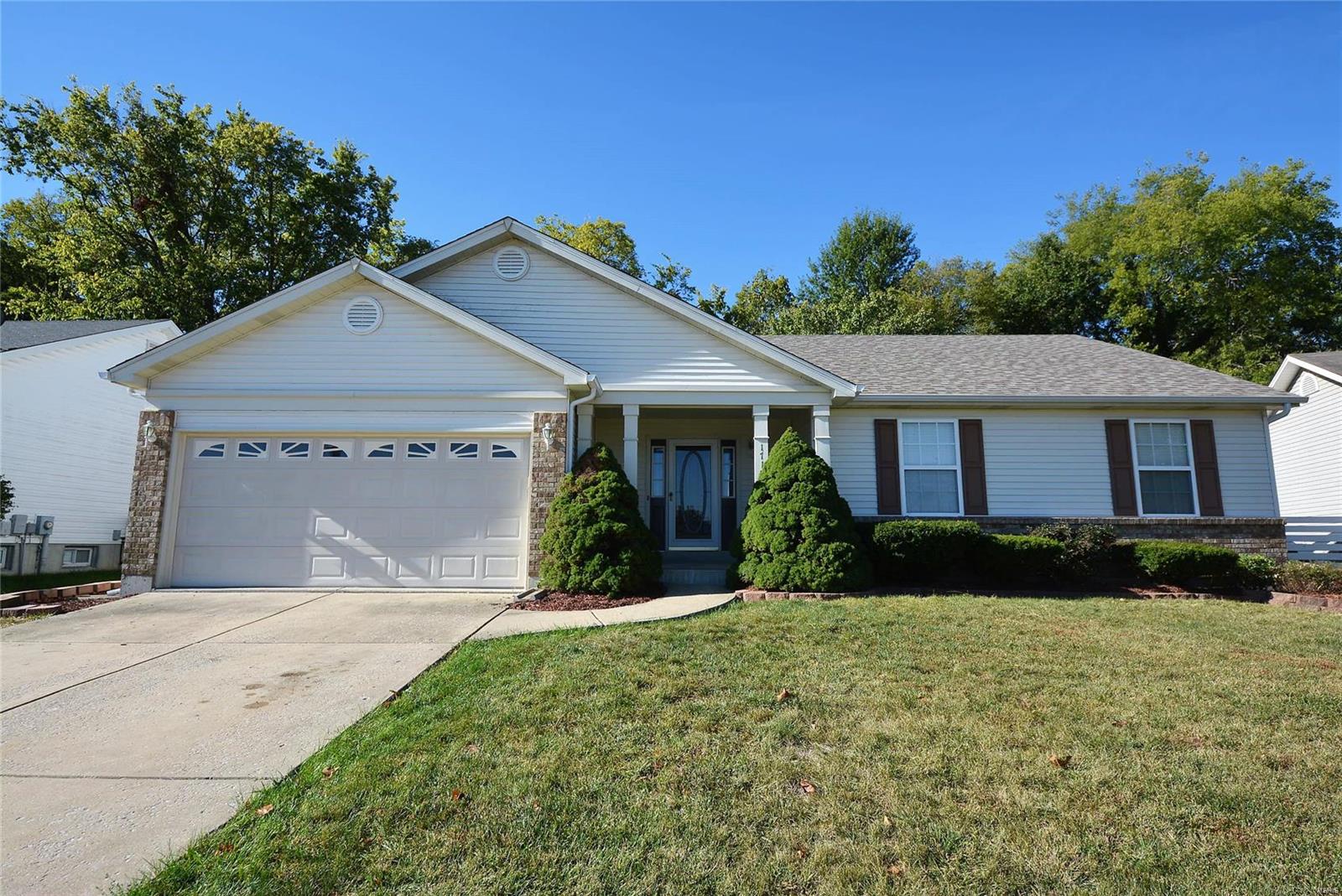 Buyers financing fell through!  UPDATED 3BR 3BTH ranch w/2400+SF of living space. Located in the heart of O'Fallon this home has beautiful curb appeal offering vinyl front w/brick accents, newer roof & gutters, lush landscaping & 2 car garage. Walking in you'll notice the open floor plan, fresh paint, all new flooring throughout. The spacious great rm w/tall, vaulted ceilings features a gas FP flanked by windows. The updated eat-in kitchen offers a bkft bar, SS appliances (all included), & bkft rm w/bay window & door to the deck looking out to the fenced yard backing to trees perfect for outdoor enjoyment. The vaulted master suite has a walk-in closet & full bth w/dbl sink vanity, soaking tub & sep shower. 2 add'l BR, full BTH & laundry complete the main. The finished LL perfect for entertaining w/a LG family rm, den, sitting rm & full BTH. Other features include new hot water heater, trim, light features & more all just minutes from hwys, schools, shopping & restaurants. A MUST SEE!