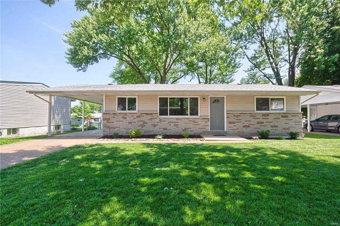 This one is NICE! Absolutely beautiful rehab.  This 3 bedroom ranch has been totally updated, NEW NEW NEW!!  The amazing kitchen with subway tile backsplash, granite counter tops, modern ceramic tile flooring, and new appliances.  Two of the bedrooms have brand new frieze carpet, new 2pnl doors thru out, new roof, 42 in cabinets, new thermal windows, and much more!  Basement finished with 3 more possible bedrooms plus a large family room area.  Main floor bathroom is GORGEOUS!!  Large level fenced yard with shed!  Steps away from the New Dressel Elementary in Lindbergh Schools.  This will not last!