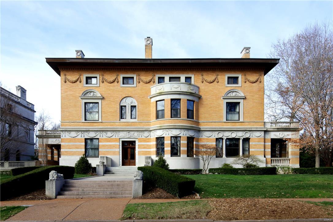 Magnificent Italian Renaissance style residence was designed in 1892 by Eames &Young with exterior architectural ornamentation derived from the Library of San Marco in Venice. Outstanding interior detail includes a grand entry staircase with 18 ft. tall stained glass windows, beautiful carved paneling and fireplace mantels, elegant ceiling plasterwork and period lighting fixtures. 1st floor includes a library, living room, paneled dining room with box beam ceiling, eat-in kitchen with butler’s pantry and an office. 2nd floor master suite features an updated bathroom and adjoining dressing room. 3rd floor features a 68 ft. long ballroom with tray ceiling and numerous windows creating a bright and airy interior. The carriage house includes guest quarters and space for 4 cars. A charming, private side garden features a decorative fountain, patio, and trees and plantings creating a perfect outdoor space for entertaining.
