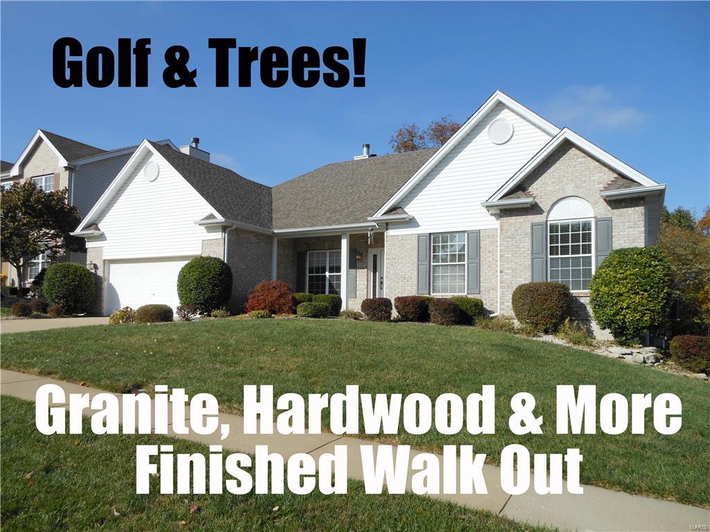 Amazing Golf Course home distinguished by exceptional design features thruout! Expanses of wide plank hardwood on majority of main level! 9ft Ceilings! Foyer – leaded door, crown, door casings! Dining – Amazing lighting, coffer, crown, millwork, butler pantry! Grt Rm – arched window wall, gas f/p, crown. MASSIVE kitchen - custom cocoa bkfst bar islnd, glazed cabinets with crown, granite, stainless, 2 ovens, subway tile & see thru gas f/p. Adjoining Bkfst/Sunroom provides a relaxing gathering place. Step out to the deck to BBQ! Master Suite - walk-in w/organizer & glamour bath w/dbl bowl vanity & garden tub. ALL beds – hardwood, overhead lites. FAB finished walk out -  2nd see thru f/p & wet bar for entertaining! LUXURY details to the MAX! Prof landscaped grounds, irrig syst, BACKS TO DENSE TREES & GOLF. Absolutely Impeccable – you WILL be wow-ed! Walk to Rock Creek Elementary! Sub pool-tennis-playground! Optional golf memberships OR pay as you play! This home and the community ROCK! Additional Rooms: Sun Room