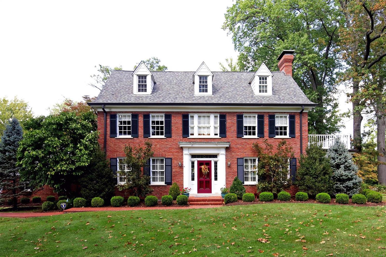 Classic two and a half story home on a quiet Ladue road with elegant indoor and outdoor entertaining spaces in a park like setting. Spacious foyer, with sweeping staircase highlighted by beautiful stained-glass windows on the landing. Traditional living room with picture molding, marble fireplace, built in bookcases and French doors leading to the lovely flagstone porch. Formal dining room with built-in corner cabinets framing the bay window. Eat in kitchen with stainless steel appliances, white cabinets , solid surface counter tops, with access to the over-sized three car garage. First floor den, with built in bookshelves provide access to the brick patio, perfect for entertaining, overlooks the pool and expansive deck. Second floor features four bedrooms and two bathrooms, fifth bedroom located on third floor with private bath and adjoining potential bedroom/playroom. Family/playroom located in basement. Newer roof, HVAC. This home is in an awesome setting with endless possibilities. Additional Rooms: Mud Room
