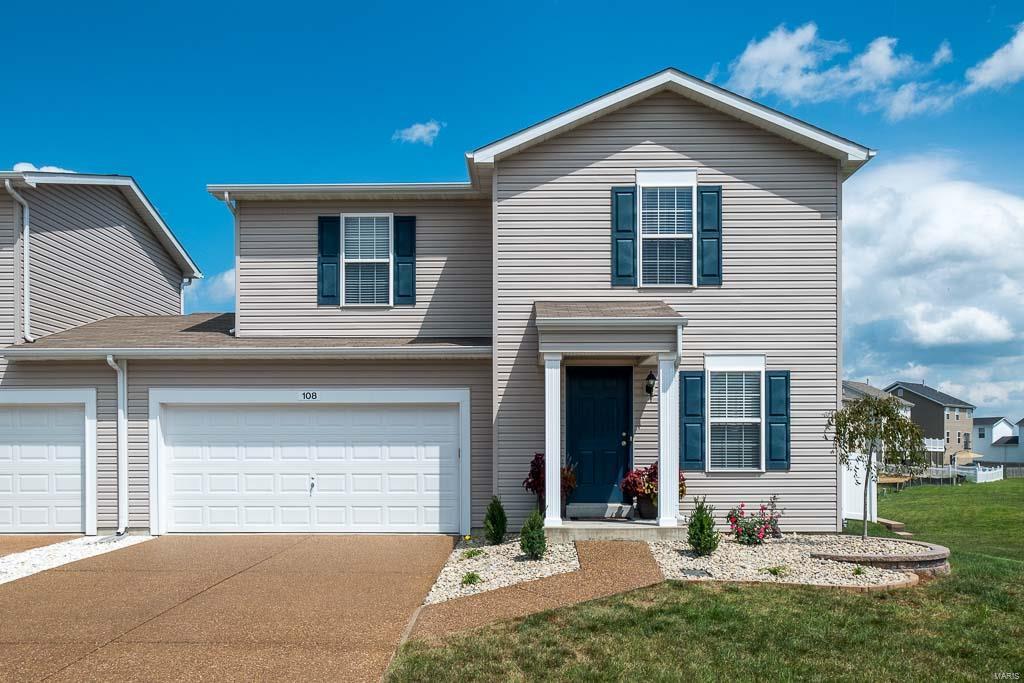 Welcome to your new home! This gorgeous, 6 year old home is just waiting for a new owner. With almost 1,500 square feet of living space this home boasts 3 large bedrooms, 2.5 baths and an open floor plan. The main level offers a large family room with plenty of natural light. The room has been pre-wired for your mounted television with all your wiring hidden behind the wall! The kitchen provides tons of counter space, beautiful cabinets, matching black appliances and a magnificent extra-deep sink with new upgraded faucet. The kitchen walks out to the level backyard that features a 20x20 patio and no-maintenance privacy fence! Back inside on the 2nd level, you will find a HUGE loft, along with 3 large bedrooms. The Owner's Suite offers a large space to relax and a wonderful private bathroom. The garage is oversized and insulated, the basement is roughed in and the sellers are offering a 1 year home warranty - foundation is still under builder's warranty!! Make this one yours today!