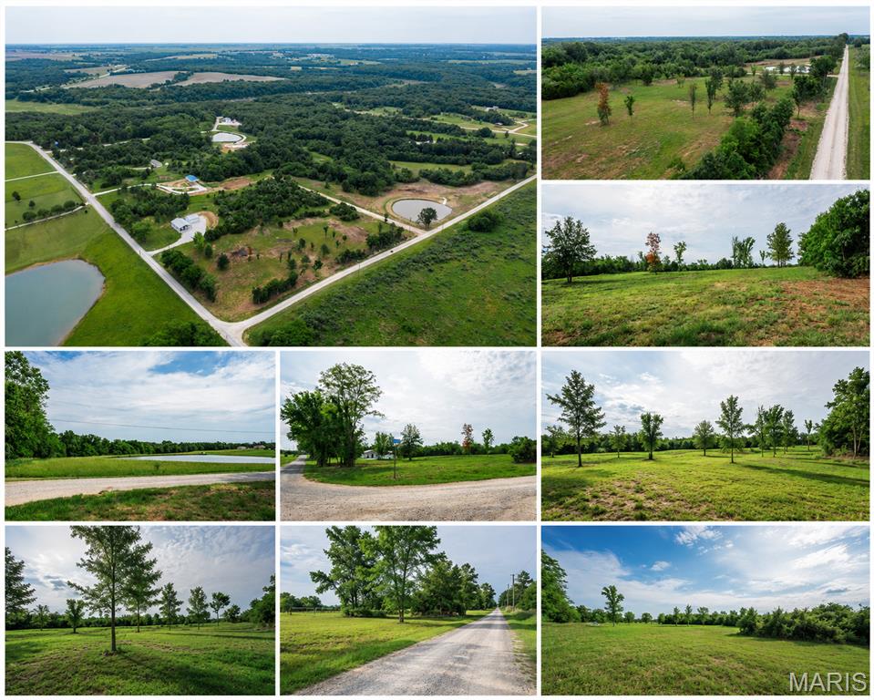 These Mark Twain Lake acreage lots are located along the sought-after Route J corridor! The Halyon Estates 3-5 acre building lots are ready to go, with water, electric, and internet already available at the roadside. With no restrictions, this acreage is perfect for campers, with the option to transition into a permanent structure in the future. All lots are also ready to build on for an established country residence.

The original 109-acre generational farm was owned by the Baumgartners, two retired school teachers who spent their time enjoying this family heritage. They grew wildflowers and simply loved being on the farm, reading books and appreciating the beauty around them. They knew this was a special place with creeks, ponds, grassland, woods, and abundant wildlife.

Each tract has been thoughtfully divided to provide both privacy and diversity, featuring gentle rolling hills that transition into level areas suitable for a variety of future home plans.

This farm has the unique privilege of backing up to 113 acres of Corps of Engineers land. Halyon Estates features two private parking areas at the ends of subdivision roads where the property borders the Corps land, providing owners convenient access to enjoy hiking, mushroom & deer hunting, wildlife viewing, and exploring the surrounding natural landscape.

One of the main attractions of the area is Mark Twain Lake, with three boat ramps located within minutes of the subdivision, providing quick and easy access to the water. The lake offers an abundance of recreational opportunities, including boating, fishing, sand beaches, and a hidden gem—a waterpark.