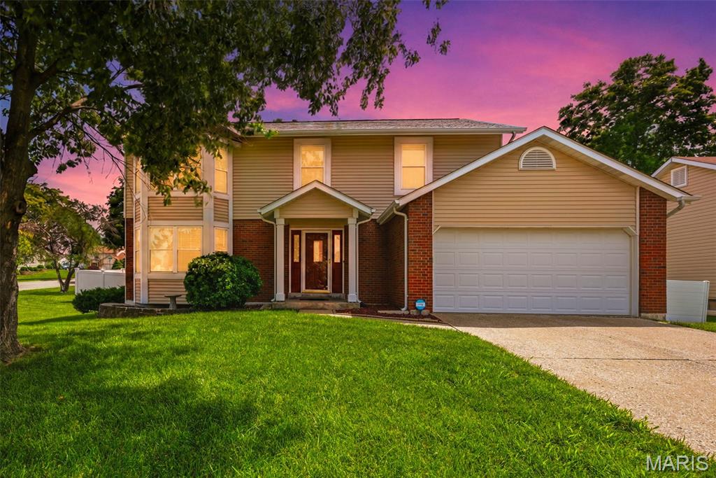 Meticulously maintained , this spacious 4-bedroom, 3-bathroom two-story home sits on a premium corner lot and is bursting with incredible features! This home offers total peace of mind alongside a fantastic, versatile layout. All the major updates have been completed including a newer roof, water heater, and windows throughout.  The main level is designed for effortless living and entertaining, featuring a formal living room, a formal dining room, and an inviting eat-in kitchen complete with stainless steel appliances. The kitchen flows seamlessly into a the step down family room centered around a brick fireplace. Upstairs, the massive primary suite serves as a true retreat, offering a large walk-in closet and an en-suite bath with double vanities, a separate shower, and a relaxing soaking tub. Three additional generously sized bedrooms provide plenty of space for family or guests. Downstairs, the partially finished basement  includes a rec area and a flexible bonus area perfect for a sleeping room, private home office, or hobby space. Step outside to your expansive backyard oasis, fully enclosed by a premium 6-foot vinyl privacy fence—perfect for pets, play, or outdoor gatherings. Located in a highly desirable neighborhood of Meadowridge with so many amenities. You’ll enjoy access to the community clubhouse, pool, two fishing lakes and a new pickleball court!  You are just a short walk away from Veterans Park. Don't miss this rare opportunity to own this beautiful home with exceptional square footage in an unbeatable location.