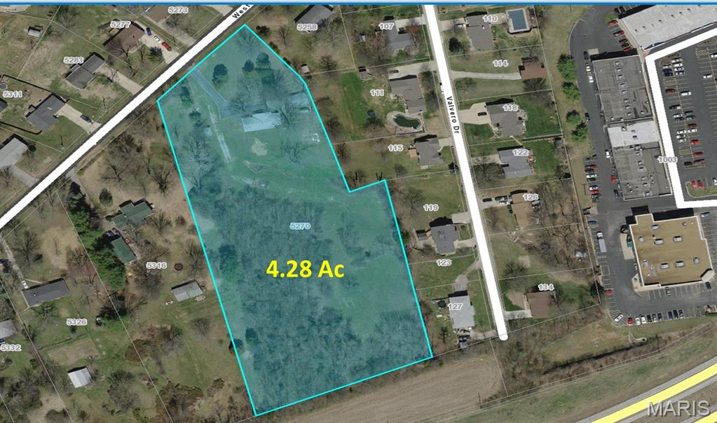 Located in Unincorporated St. Charles County this 4.48 acres, zoned C2 is in the “Golden Triangle”.  Access to education, employment, medical and retail is within minutes drive.  Access to 4 counties is within minutes drive from Hwy 364, I-64 & I-70.  The redevelopment of this lot could be Multi-Family, Storage, Residential, Office, Service or Commercial.  Future Use Plan has exit to Hwy 94 650’+/- from the parcel, Potential frontage on Hwy 94 would be 293’+/-. Current Hwy 94 access is 4 entries, of which 3 have signal lights.  Water, Electric, Gas on site, and there is an easement in place for the sewer.  On site dirt can be leveled out, or use the beautiful terrain to your advantage.  Frontage on Westwood is 117’+/-.  your private "oasis" for your "work-live" lifestyle. Location: Hwy/Interstate Frntg, Suburban