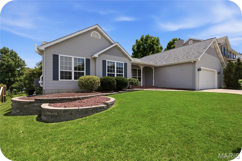 Welcome to 831 Glencorse Drive, a spacious ranch home in the highly desirable Highlands neighborhood, where location truly matters! Tucked into the sought-after Francis Howell School District and surrounded by everyday conveniences, this home offers the space, setting, and lifestyle buyers are searching for.

With approximately 1,800 square feet on the main level, this well-loved home features generous room sizes, a vaulted great room with a wood-burning fireplace, and an oversized garage with room for larger vehicles, tools, hobbies, and storage. The kitchen offers custom cabinetry, updated countertops, a tile backsplash, breakfast bar, pantry, bay window breakfast area, and new appliances.

The flexible dining area gives you options—formal dining, home office, playroom, or a cozy second sitting space. The main level includes three large bedrooms, including a spacious primary suite with a walk-in closet and private ensuite bath. An updated hall bath and oversized main-floor laundry room with sink and storage add comfort and convenience.

Step outside to a beautifully landscaped backyard with a large paver patio, perfect for entertaining, relaxing, or enjoying quiet evenings at home. The unfinished lower level offers excellent potential for future living space, recreation, storage, or hobbies.

Major updates have already been completed, including a new roof, updated HVAC, new appliances, and a newer fence. Bring your personal style and finishing touches to make this spacious home your own.

Located near shopping, dining, parks, and commuter routes, this home combines the comfort of an established neighborhood with the convenience of an incredible St. Peters location!