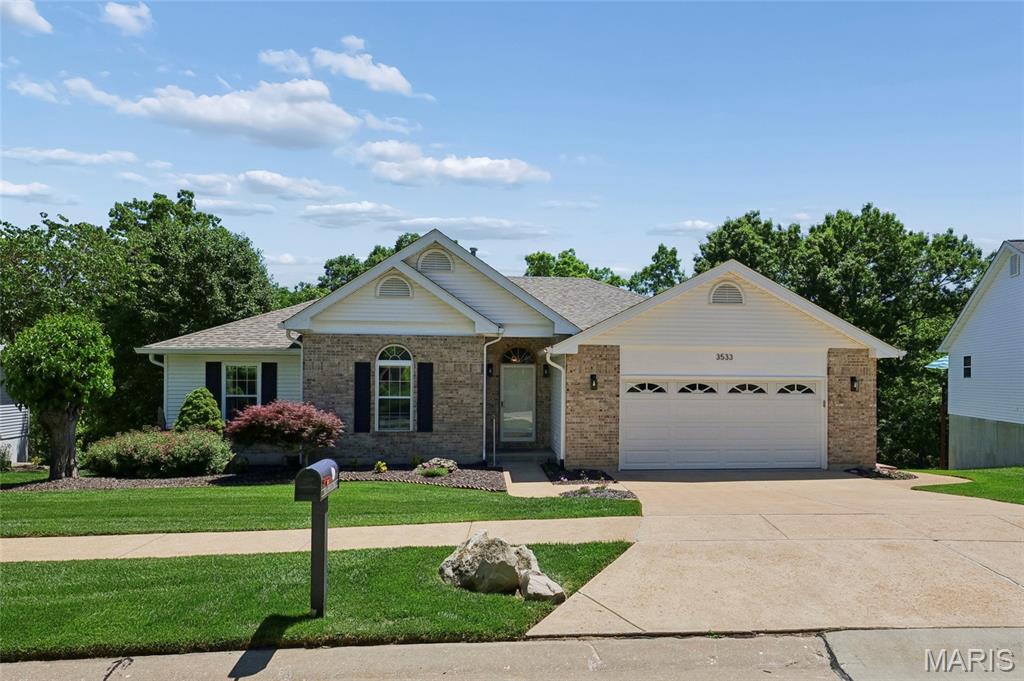 You'll love this spacious and inviting 4-bedroom, 3-bath ranch offering the perfect blend of comfort and privacy! This well-maintained home features an open and functional layout with plenty of room for everyday living and entertaining! The main level offers generous living spaces including a great room and dining room with a vaulted ceiling, a bright, eat in kitchen, comfortable bedrooms and main level laundry! Walk out from the breakfast room to a great covered deck! The finished lower level provides additional living space ideal for a 4th bedroom, family room, or recreation area and boasts 9 foot ceilings! Other amenities include a central vac, inground sprinkler system, & a one year Assurant Warranty--Essential Plan.  Enjoy the convenience of an oversized 2-car garage! Relax in the backyard overlooking a peaceful nature area with walking trails.  Enjoy the privacy of no rear neighbors! What a great opportunity to enjoy quiet surroundings while still being close to everyday amenities!