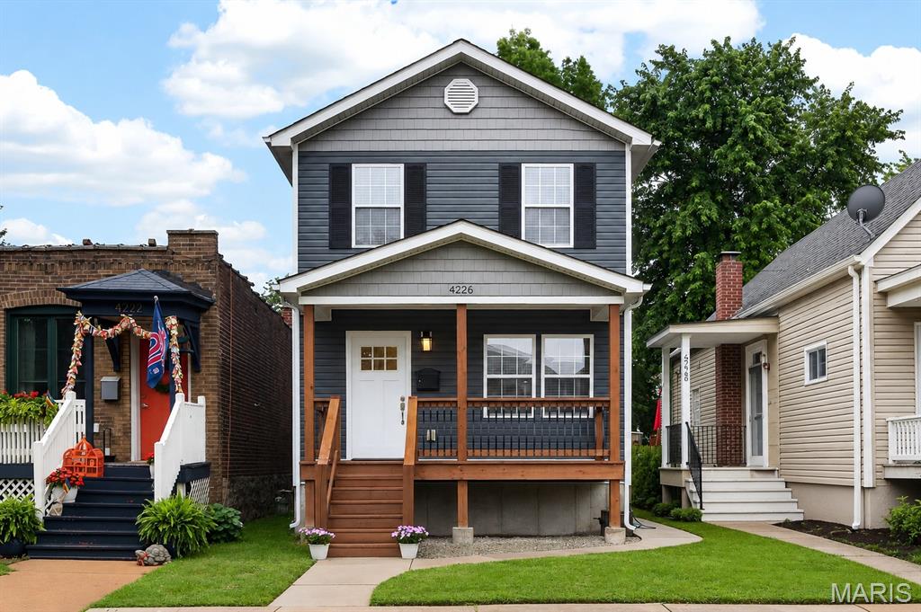 Welcome to 4226 Connecticut Avenue, perfectly positioned in the heart of Tower Grove South—just blocks from Tower Grove Park, one of St. Louis' most beloved destinations. Whether you're enjoying the Saturday farmers market, Food Truck Fridays, yoga in the park, or one of the many neighborhood festivals, you'll love having 289 acres of green space practically at your doorstep.
Inside, you'll find the open floor plan today's buyers are looking for, filled with natural light and designed for easy everyday living and entertaining. The spacious living and dining areas flow seamlessly into the kitchen, featuring abundant cabinetry, generous counter space, stone countertops, and a center island that naturally becomes the gathering spot for family and friends.
Step outside to enjoy the deck overlooking the fenced backyard and oversized detached garage, offering plenty of room for vehicles, storage, hobbies, or workshop space. 
The partially finished lower level provides valuable bonus living space ideal for a family room, home office, workout area, or media room while still allowing for additional storage.
Upstairs, the primary suite offers a private retreat with a walk-in closet and ensuite bath, while two additional bedrooms, a second full bath, and convenient second-floor laundry complete the upper level.
The lifestyle here is hard to beat.  Enjoy walkability to local restaurants, coffee shops, neighborhood favorites, and Tower Grove Park.  Soccer fans will love being just minutes from Amsterdam Tavern  for World Cup watch parties, MLS and international matches.  
Modern construction (this sweet little gem is less than 10 years old),  flexible living space, an oversized garage, and an unbeatable Tower Grove South location make this one a must-see.