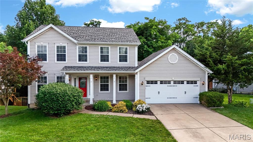 Welcome to 2617 Maple Tree Drive, where the space you need meets the warmth and character you've been searching for. Nestled in one of St. Charles' most desirable neighborhoods, this beautifully maintained two-story home offers the perfect blend of comfort, functionality, and unforgettable charm. From the moment you step inside, you'll be greeted by inviting spaces designed for the way you truly live. Whether you're hosting holiday dinners in the formal dining room, gathering around the cozy wood-burning fireplace, or enjoying quiet evenings at home, every room feels welcoming and thoughtfully designed. At the heart of the home, the spacious eat-in kitchen features black granite countertops, a breakfast bar, ceramic tile flooring, and ample space for family and friends to gather. The adjoining breakfast area and main-floor laundry add convenience to everyday life. Upstairs, you'll find four generously sized bedrooms, including a spacious primary suite designed to be your private retreat. Complete with a walk-in closet, double vanity, and soaking tub, it's the perfect place to unwind after a long day. The finished lower level offers even more flexibility with a full bath and a bonus room. Tucked away behind a hidden bookshelf lies one of the home's most unforgettable features, a secret storage room that adds a touch of fun and personality you simply won't find in most homes. Step outside to your own backyard escape. The large composite deck overlooks a peaceful fenced yard, creating the perfect backdrop for summer barbecues, morning coffee, evenings under the stars, and making memories for years to come. Conveniently located near shopping, dining, parks, and major commuter routes, this home offers the rare combination of space, location, and unique character that today's buyers are searching for. Homes like this don't come along often, and once you see it, you'll understand why 2617 Maple Tree Drive feels less like a house and more like home.