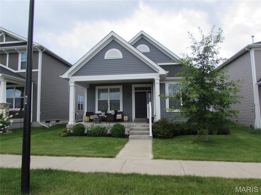 Available for lease is this charming cottage-style home in the sought-after Streets of Caledonia Community! This 4-bedroom, 3 full-bath home offers an open, inviting layout with a cozy living room and fireplace. The upgraded kitchen includes all stainless-steel appliances, and there is a convenient main floor laundry. Enjoy the finished lower level with valuable added living space including a family room, 4th bedroom, and full bath, perfect for guests or home office. The neighborhood amenities include a community pool, clubhouse, fitness center, pickleball courts, scenic walking paths, and easy highway access. Don't miss this wonderful opportunity to enjoy comfort, convenience, and an outstanding lifestyle. Located in the Wentzville R-IV School District. Lease allows up to two pets under 25lbs with a pet deposit and monthly pet fee per pet. Minimum 12-month lease required.