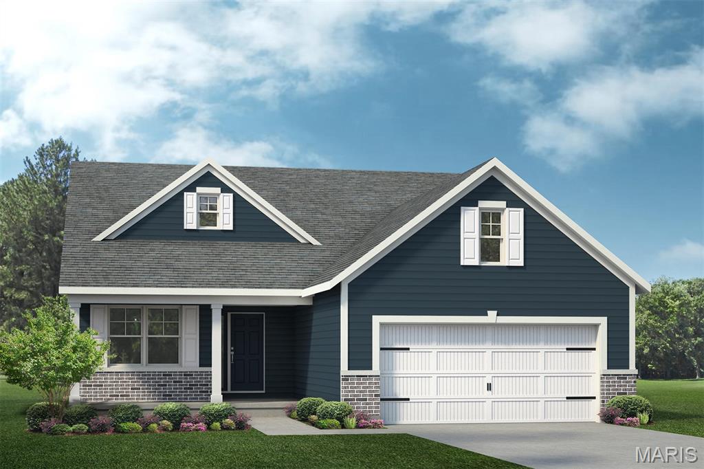 The Glenwyck “B” is a thoughtfully designed ranch-style home offering 3 bedrooms, 2 baths, and over 1,600 square feet of well-planned living space. Just off the foyer, a private study provides the perfect space for a home office or flex room.

The open-concept kitchen anchors the home and features a large center island, walk-in pantry, and an upgraded Chef’s Kitchen with built-in appliances, gas cooktop, quartz countertops, and 36"/42" staggered cabinetry with crown molding. The kitchen flows seamlessly into the Great Room, highlighted by a beautiful stone fireplace—ideal for everyday living and entertaining.

The private primary suite is thoughtfully separated from the secondary bedrooms and includes a full bath and a spacious walk-in closet, offering comfort and privacy. Enjoy outdoor living on the covered patio conveniently located just off the kitchen.

Under construction—don’t miss the opportunity to make this beautiful new home yours.