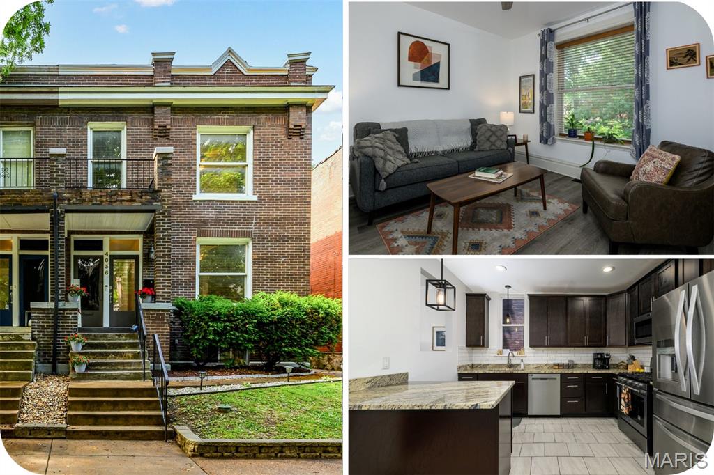 Nestled in the heart of the coveted Shaw Neighborhood, this 3 bed/2.5 bath lives large! While it’s technically a townhome, it lives like a big single family home. No shared costs whatsoever with the neighbor. Even the roof and backyard are physically split so you know exactly what’s your responsibility and what is not. In addition to the kitchen and dining room, the main floor boasts two separate living spaces perfect for hosting or lounging. Upstairs has three bedrooms, laundry, and an additional room perfect for an office, reading nook, or craft area. You have to check out the primary suite in person – it’s ginormous! And don’t forget to peek the closets in every bedroom, these aren’t your average city closets. 

This home has it all and is perfectly located too! You’re just steps from Sasha’s Wine Bar and everything the Shaw Neighborhood & South Grand have to offer. Plus you’re sheer minutes from Tower Grove Park and the Botanical Gardens!! Schedule a private tour with your Realtor this weekend! *Washer, dryer, and kitchen appliances to stay with the home.