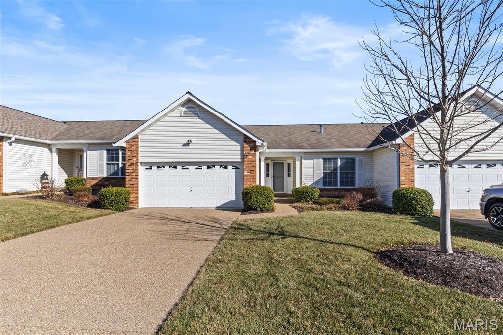 Welcome to 2614 Samuel Drive located in Villages of Dardenne Campbell Village.  Enjoy the lakes, walking trail, pools - all just steps away, or enjoy a day of golf at the Links of Dardenne.  This great 2 bedroom, 3 full bath Villa offers an open floorplan featuring a great room with vaulted ceilings, real hardwood and a cozy gas fireplace.  Kitchen has plenty of counter and cabinet space and stainless steel appliances.  Off the kitchen is the main floor laundry and access to your  2 car garage.  Primary Bedroom/bathroom, second bedroom and full bath complete the first floor. Lower level offers a spacious great room, a large additional sleeping area with natural light and a third full bathroom.  Plenty of unfinished area for storage. Easy access to 364/64 and Highway K.